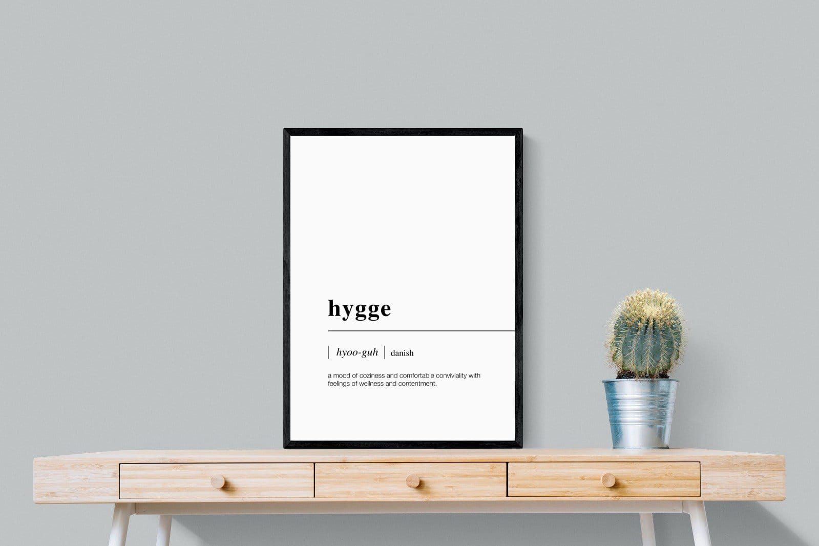 Hygge-Wall_Art-60 x 80cm-Mounted Canvas-Black-Pixalot