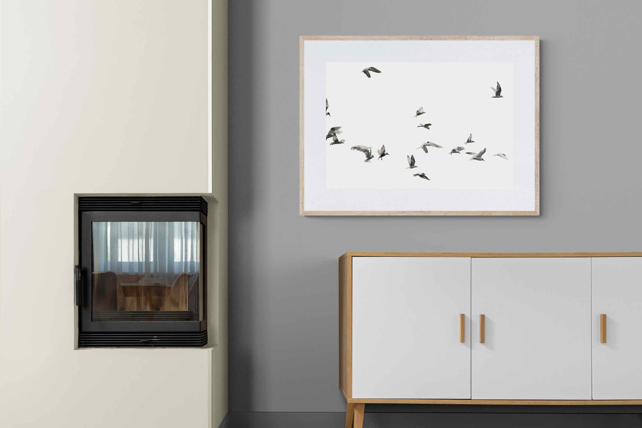 In Flight-Wall_Art-100 x 75cm-Framed Print-Wood-Pixalot