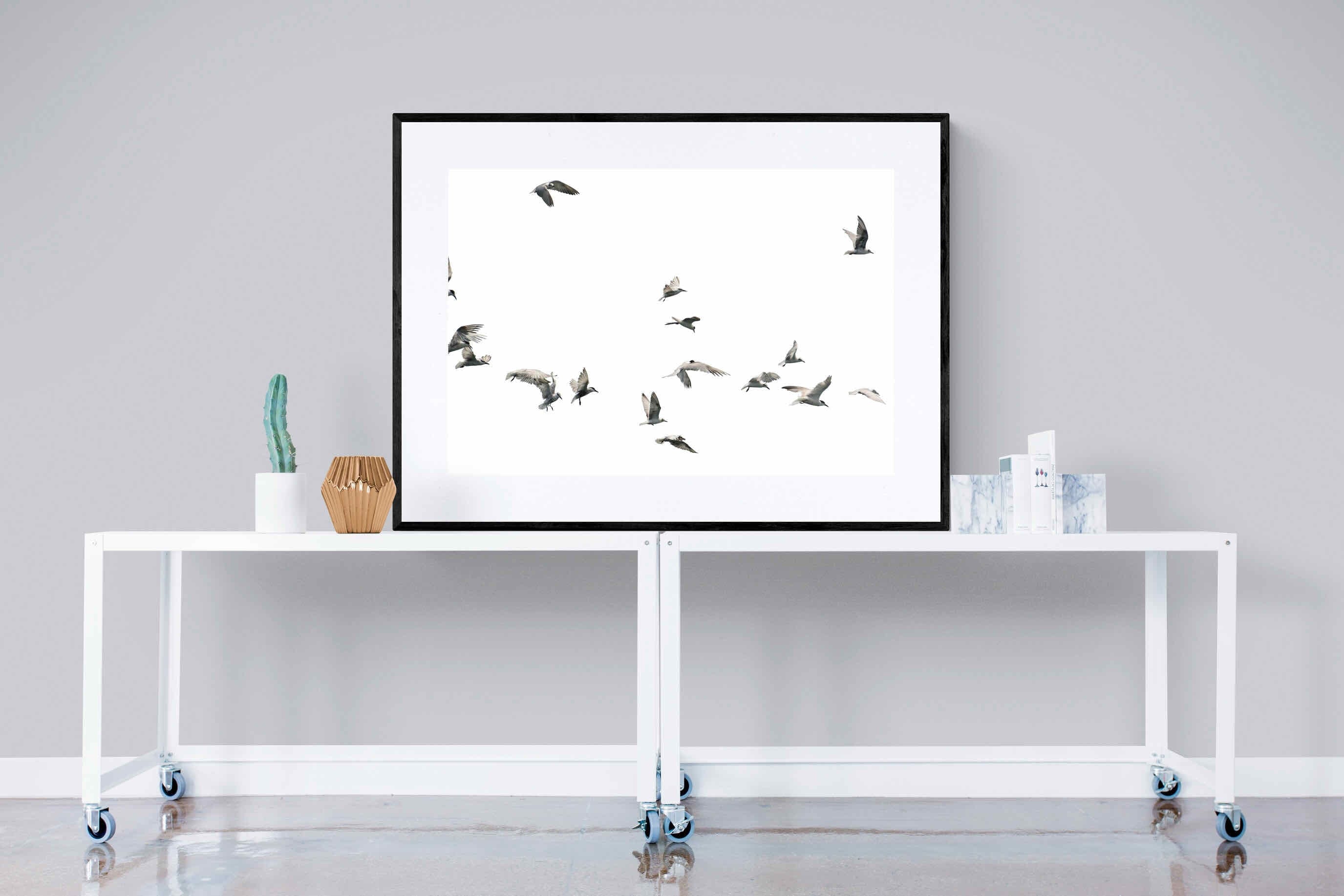 In Flight-Wall_Art-120 x 90cm-Framed Print-Black-Pixalot