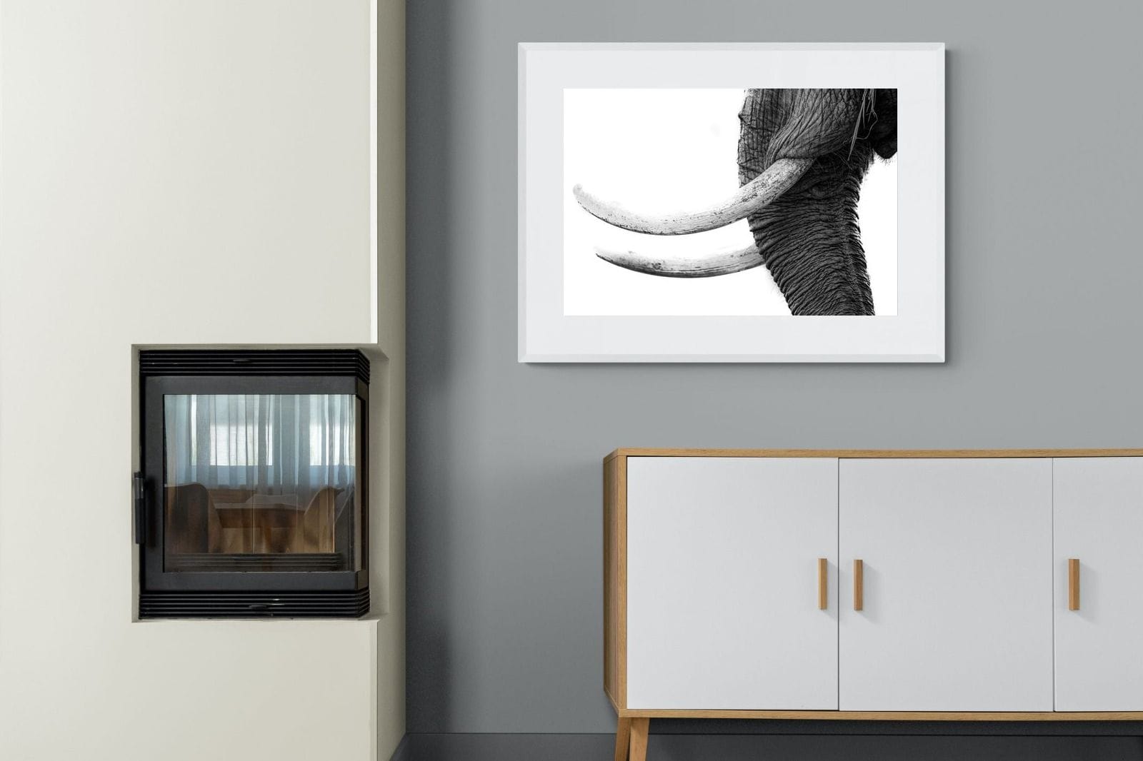 Ivory-Wall_Art-100 x 75cm-Framed Print-White-Pixalot