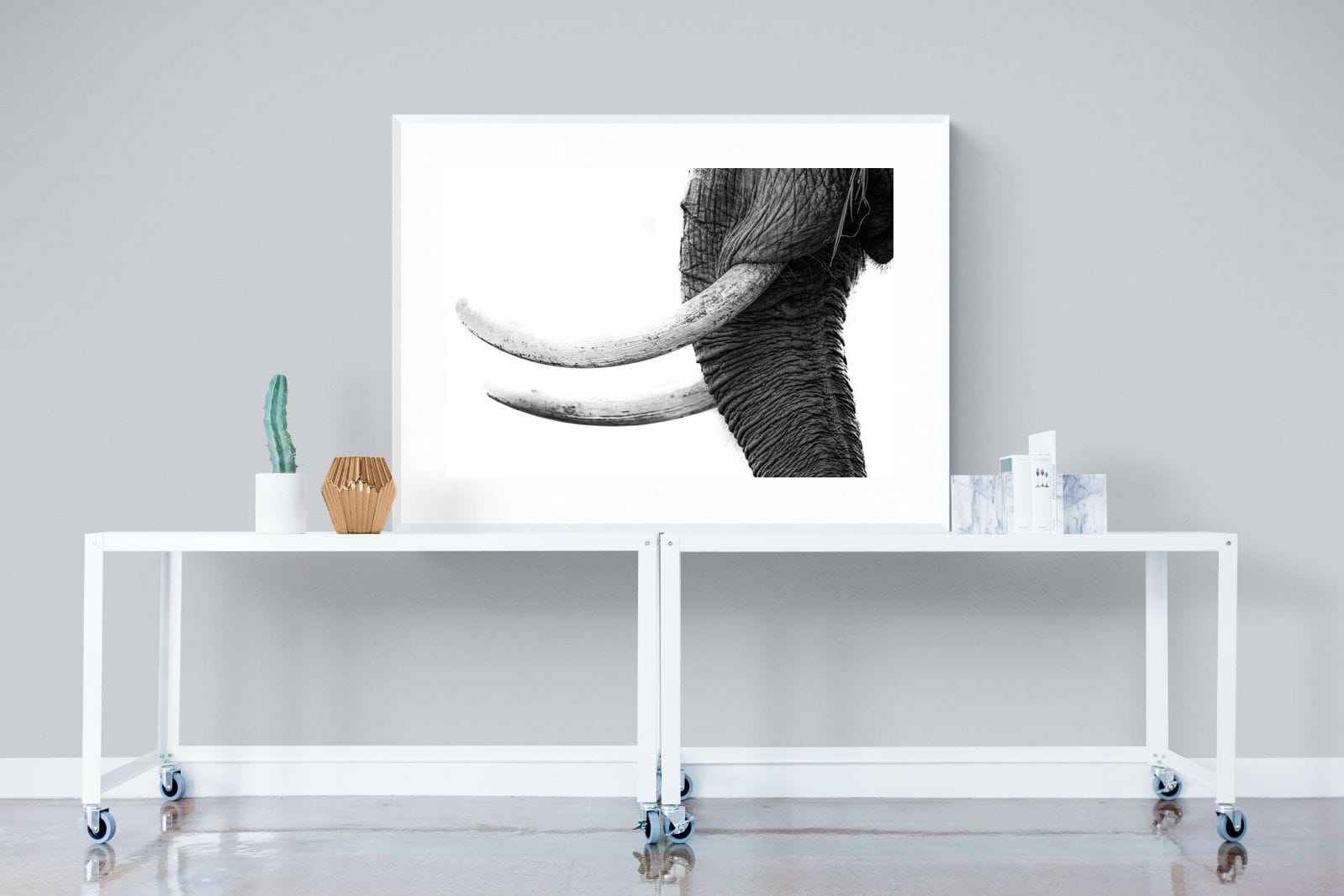 Ivory-Wall_Art-120 x 90cm-Framed Print-White-Pixalot