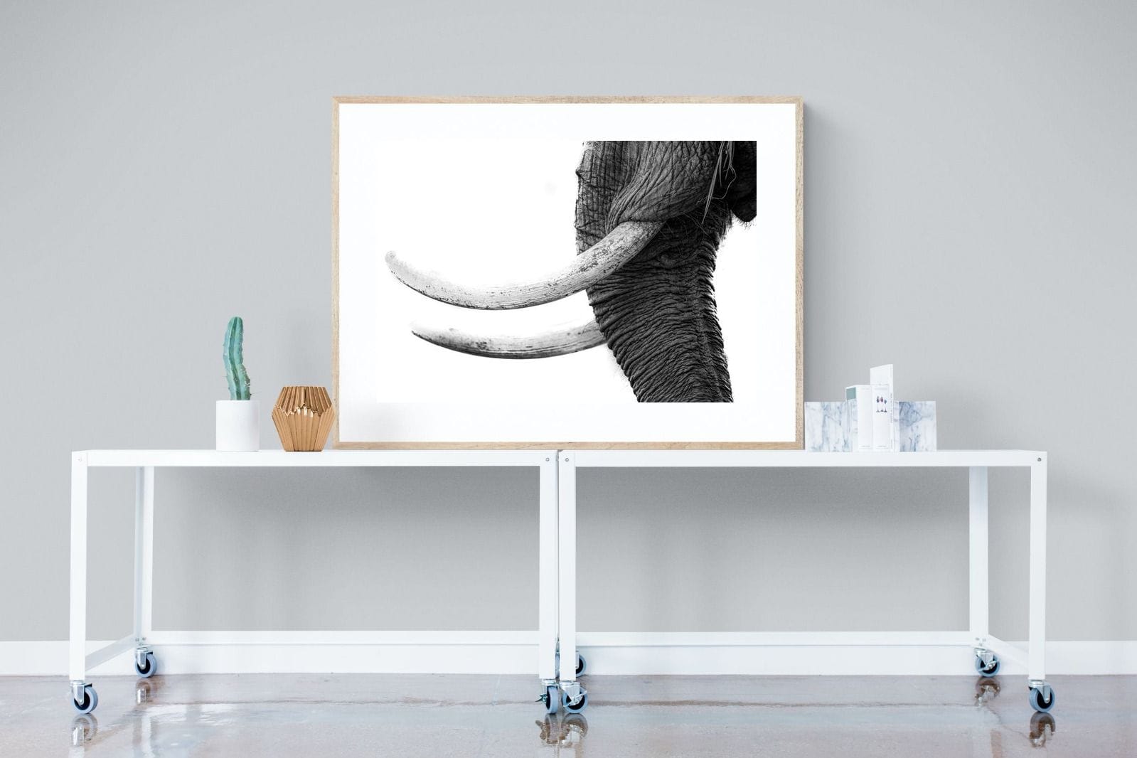 Ivory-Wall_Art-120 x 90cm-Framed Print-Wood-Pixalot