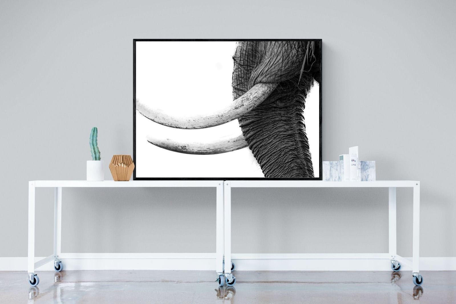Ivory-Wall_Art-120 x 90cm-Mounted Canvas-Black-Pixalot