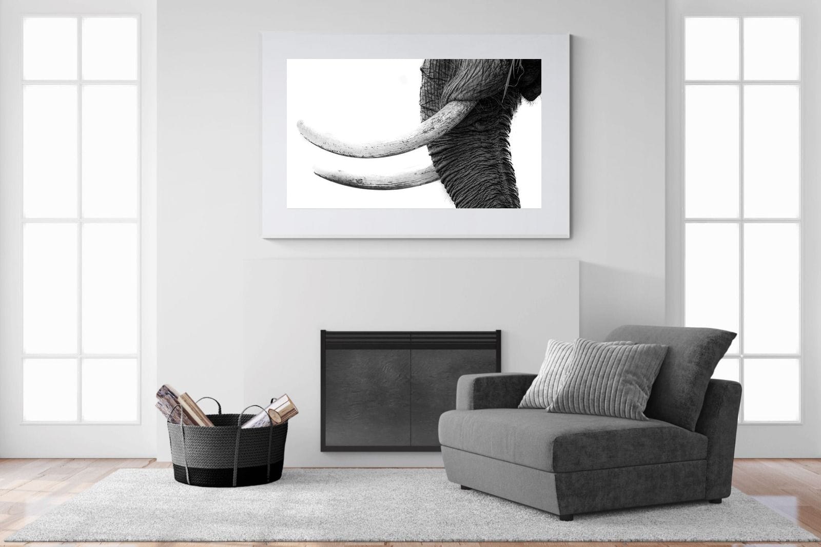 Ivory-Wall_Art-150 x 100cm-Framed Print-White-Pixalot