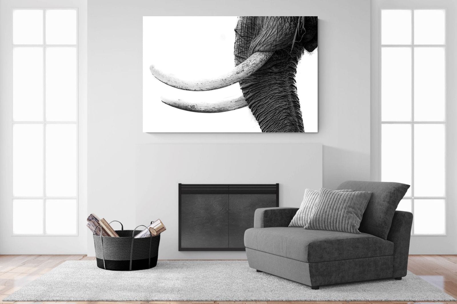 Ivory-Wall_Art-150 x 100cm-Mounted Canvas-No Frame-Pixalot