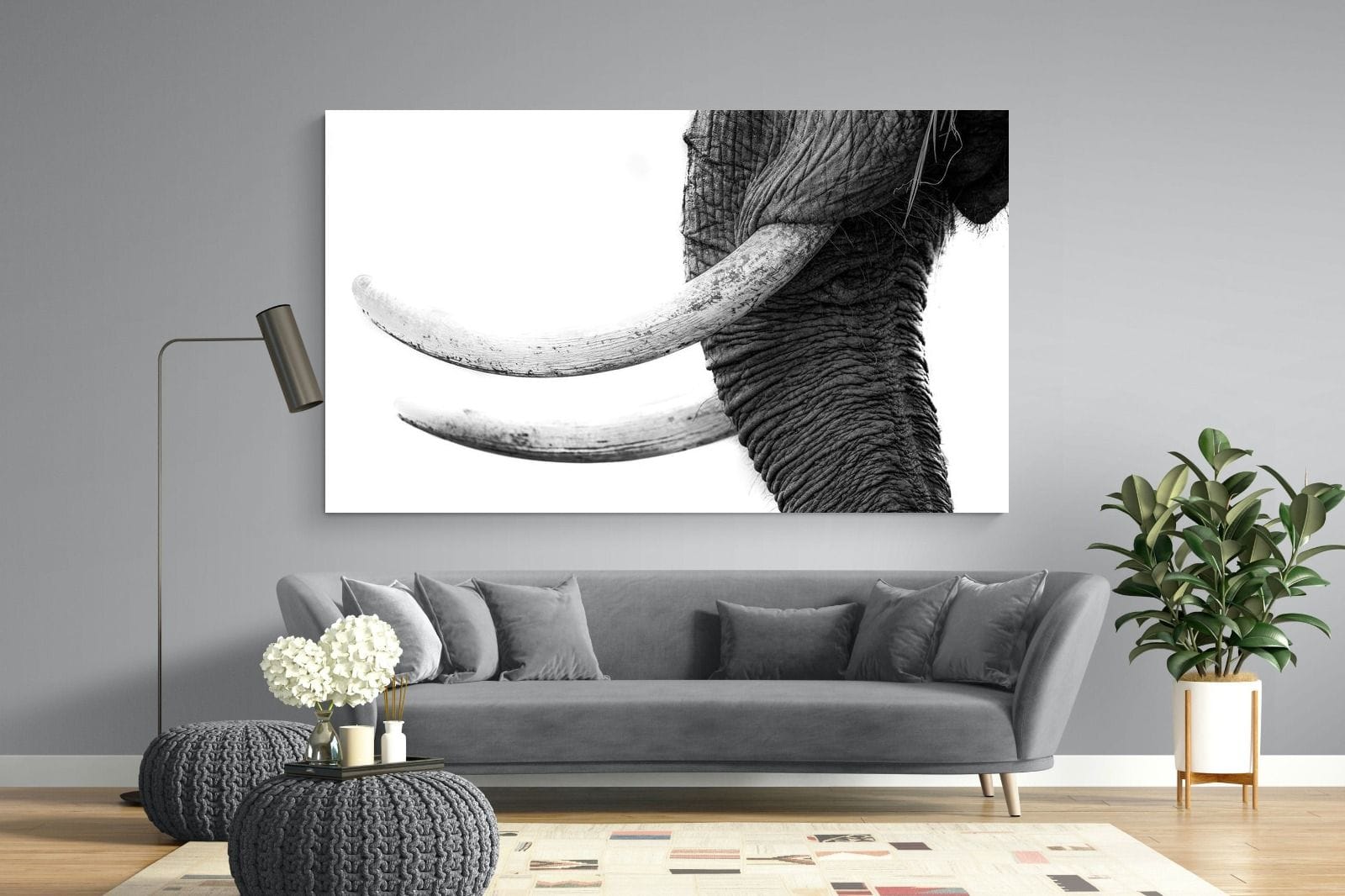 Ivory-Wall_Art-220 x 130cm-Mounted Canvas-No Frame-Pixalot