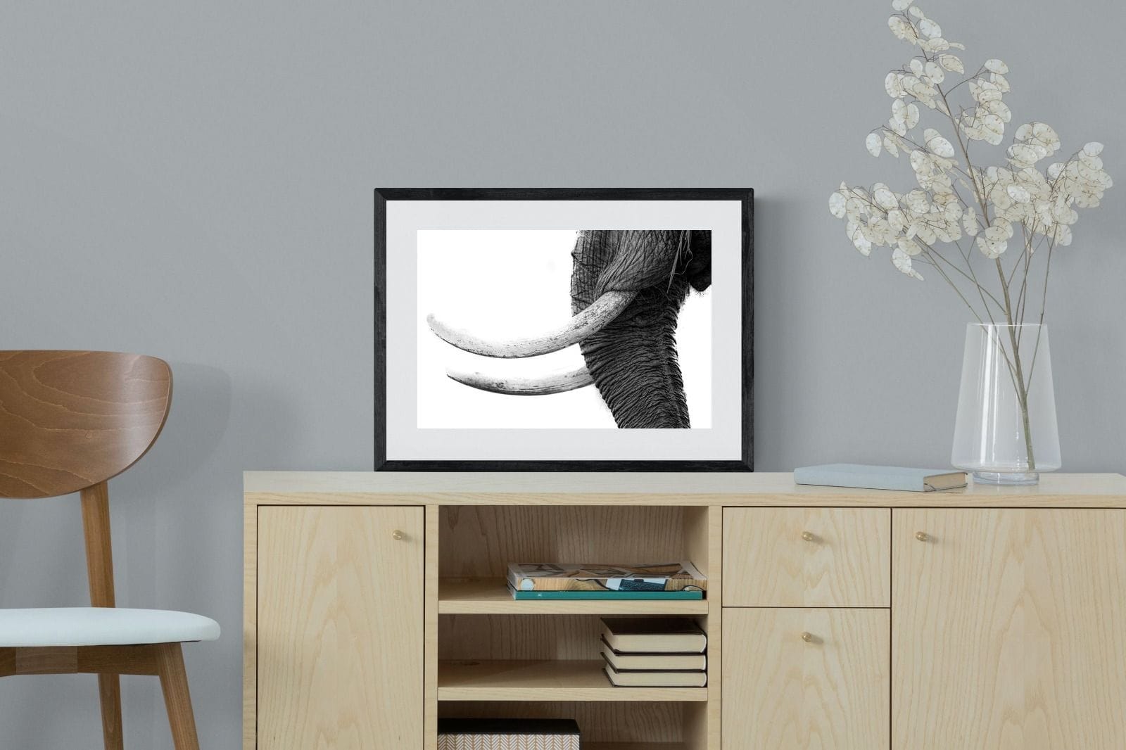 Ivory-Wall_Art-60 x 45cm-Framed Print-Black-Pixalot
