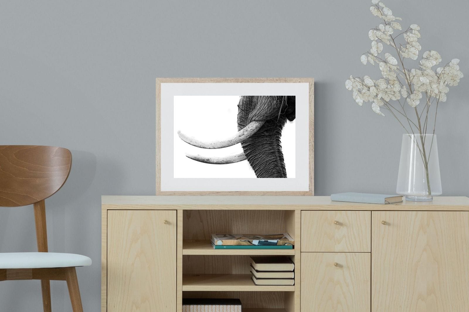 Ivory-Wall_Art-60 x 45cm-Framed Print-Wood-Pixalot