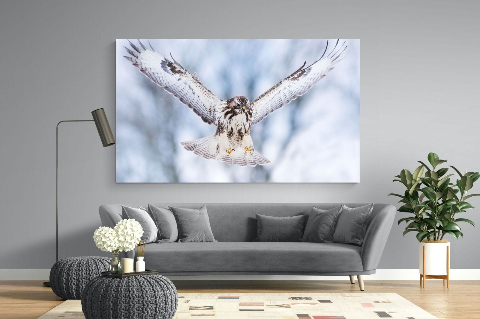 Jackal Buzzard-Wall_Art-220 x 130cm-Mounted Canvas-No Frame-Pixalot