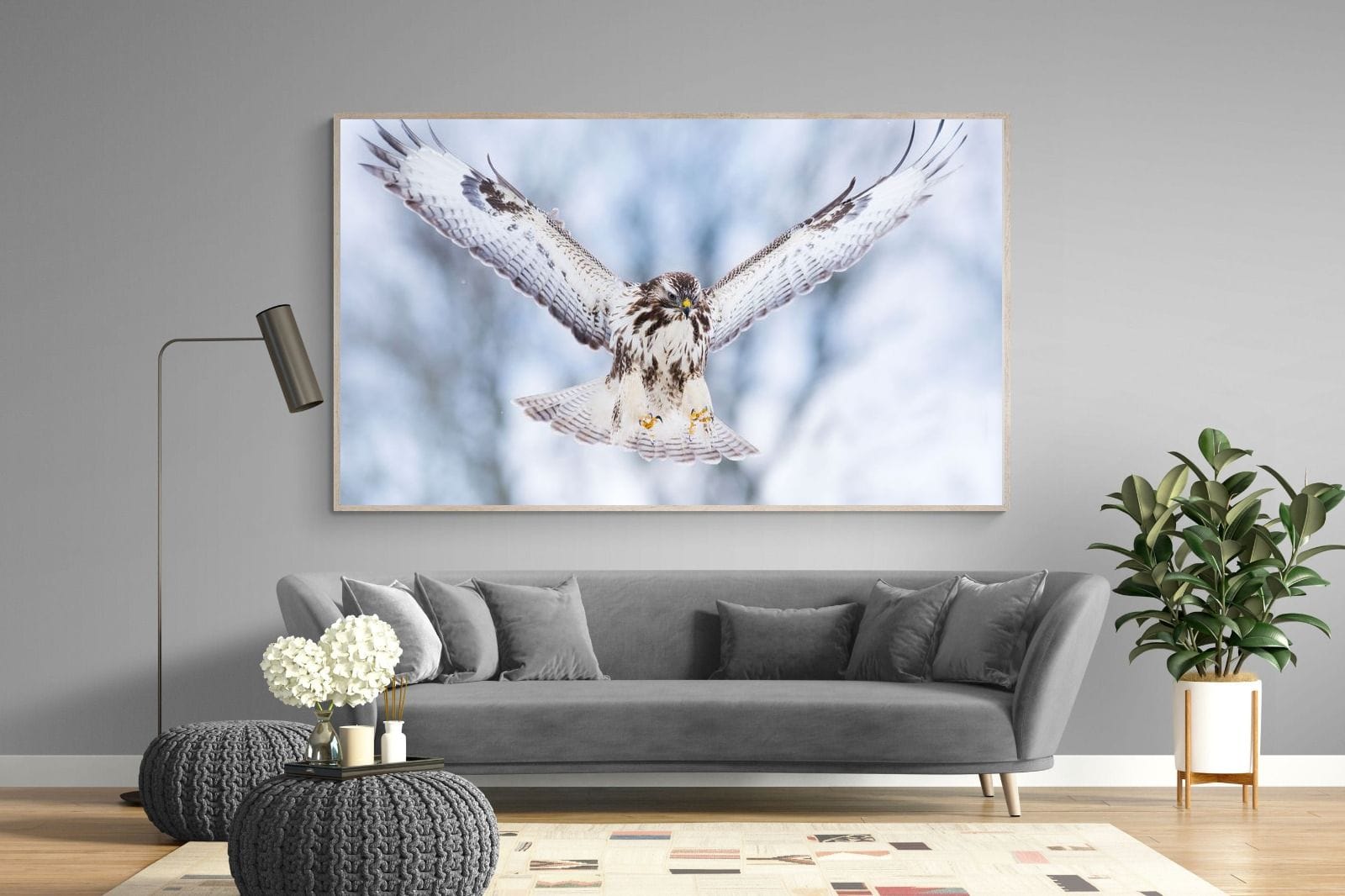 Jackal Buzzard-Wall_Art-220 x 130cm-Mounted Canvas-Wood-Pixalot