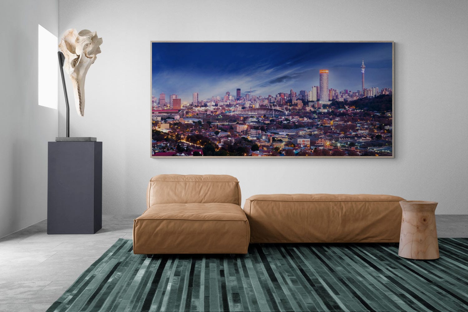 Johannesburg Panoramic-Wall_Art-275 x 130cm-Mounted Canvas-Wood-Pixalot