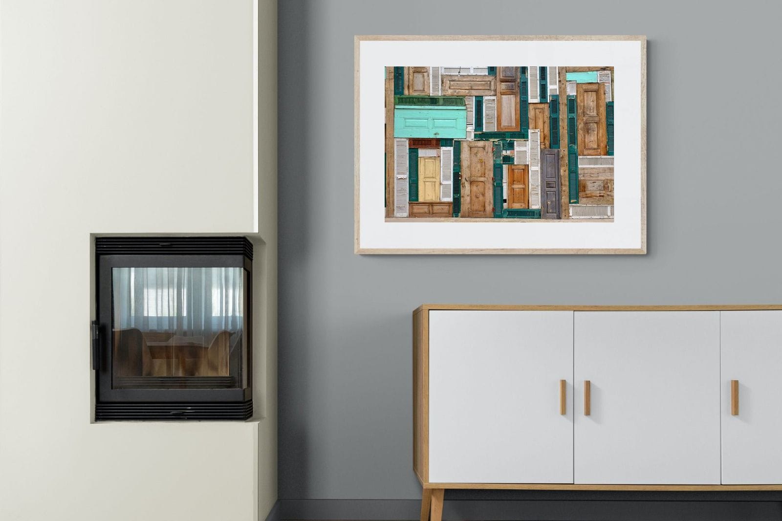 Knock Knock-Wall_Art-100 x 75cm-Framed Print-Wood-Pixalot