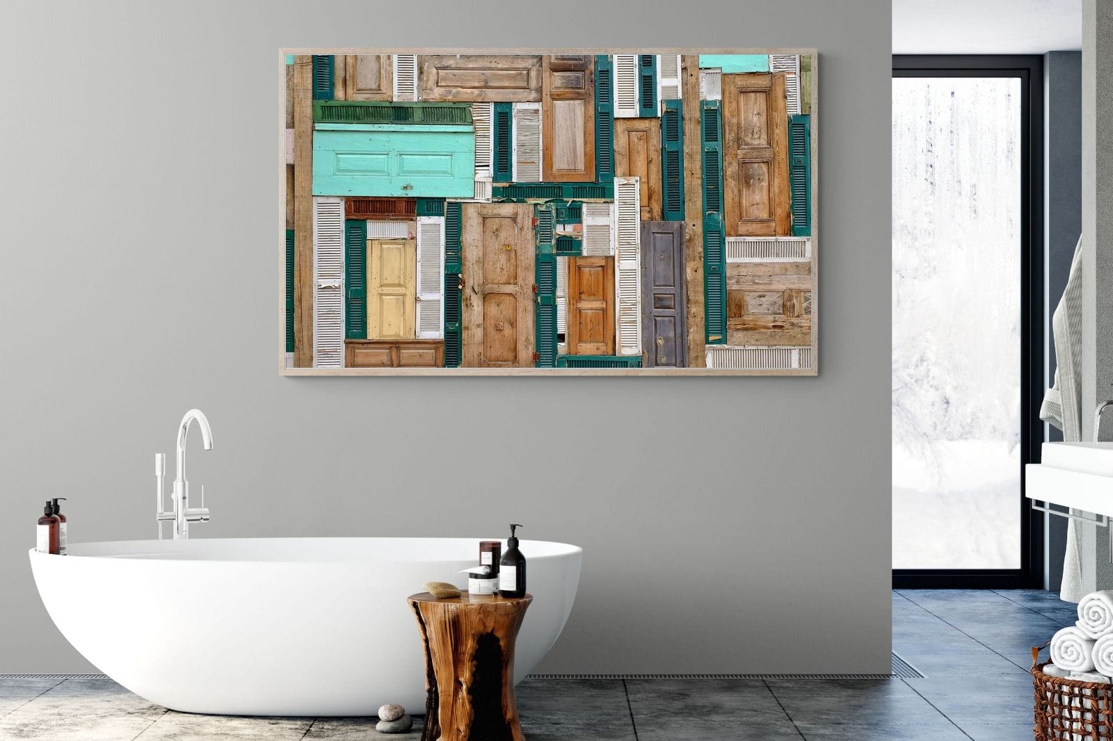 Knock Knock-Wall_Art-180 x 110cm-Mounted Canvas-Wood-Pixalot
