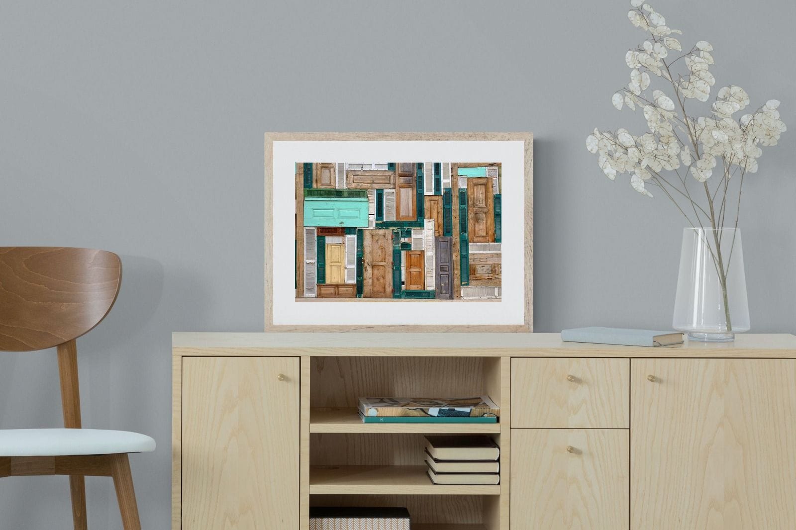Knock Knock-Wall_Art-60 x 45cm-Framed Print-Wood-Pixalot