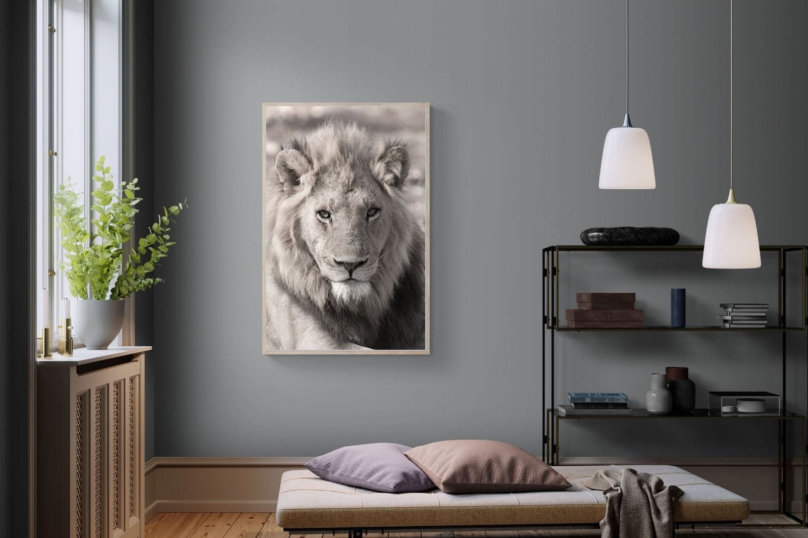 Lion Eyes-Wall_Art-100 x 150cm-Mounted Canvas-Wood-Pixalot