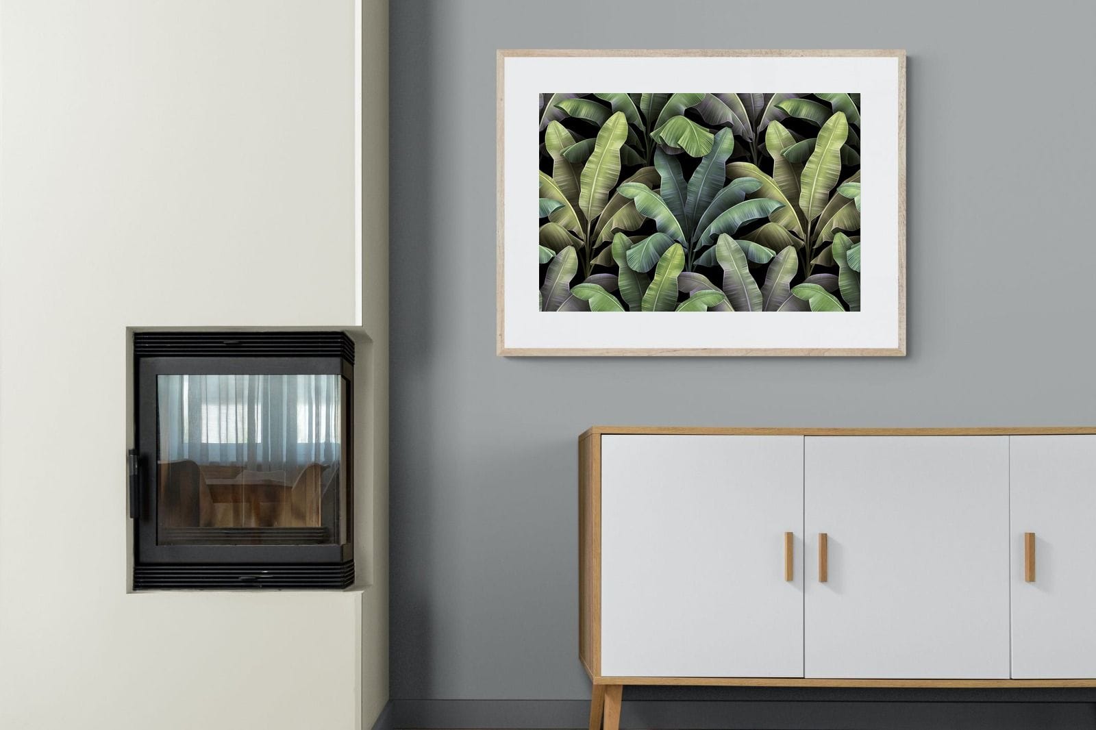 Lost in the Jungle-Wall_Art-100 x 75cm-Framed Print-Wood-Pixalot
