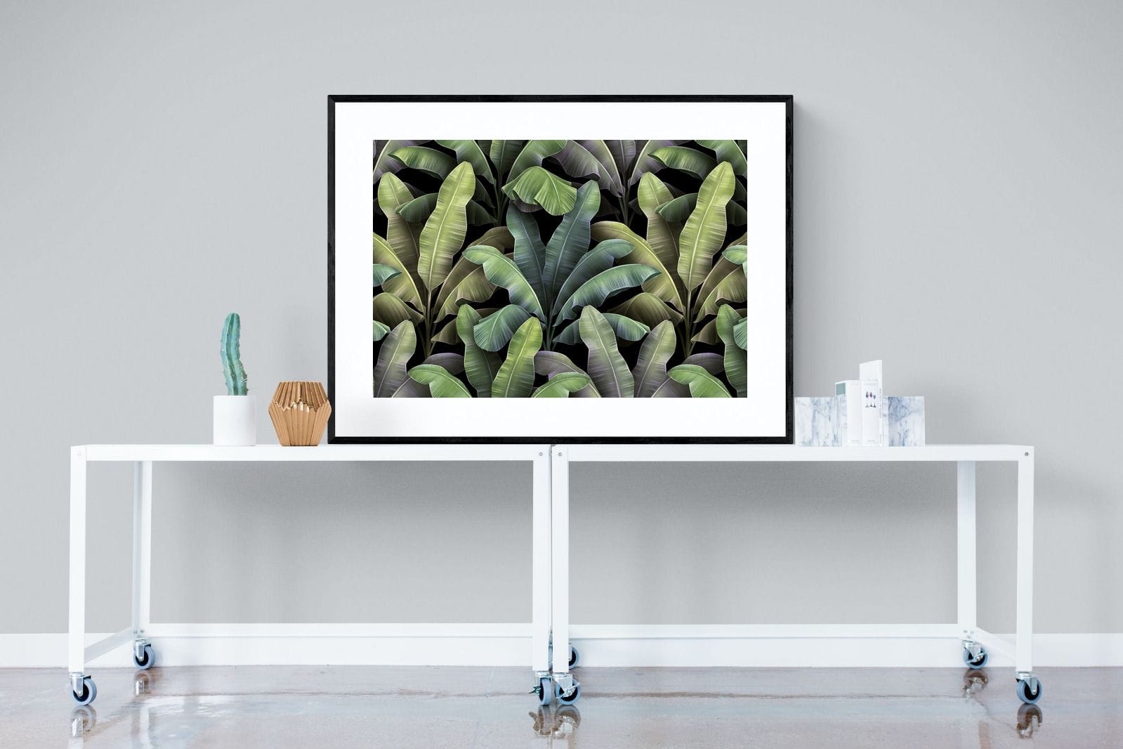 Lost in the Jungle-Wall_Art-120 x 90cm-Framed Print-Black-Pixalot