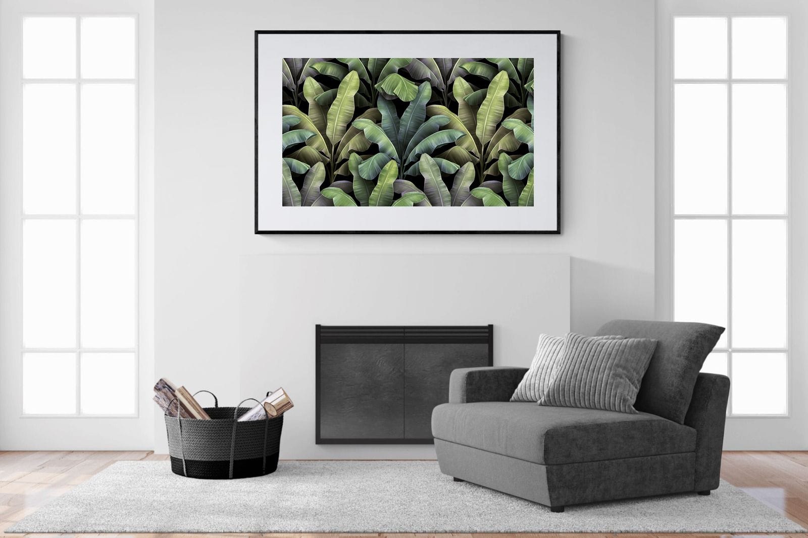 Lost in the Jungle-Wall_Art-150 x 100cm-Framed Print-Black-Pixalot