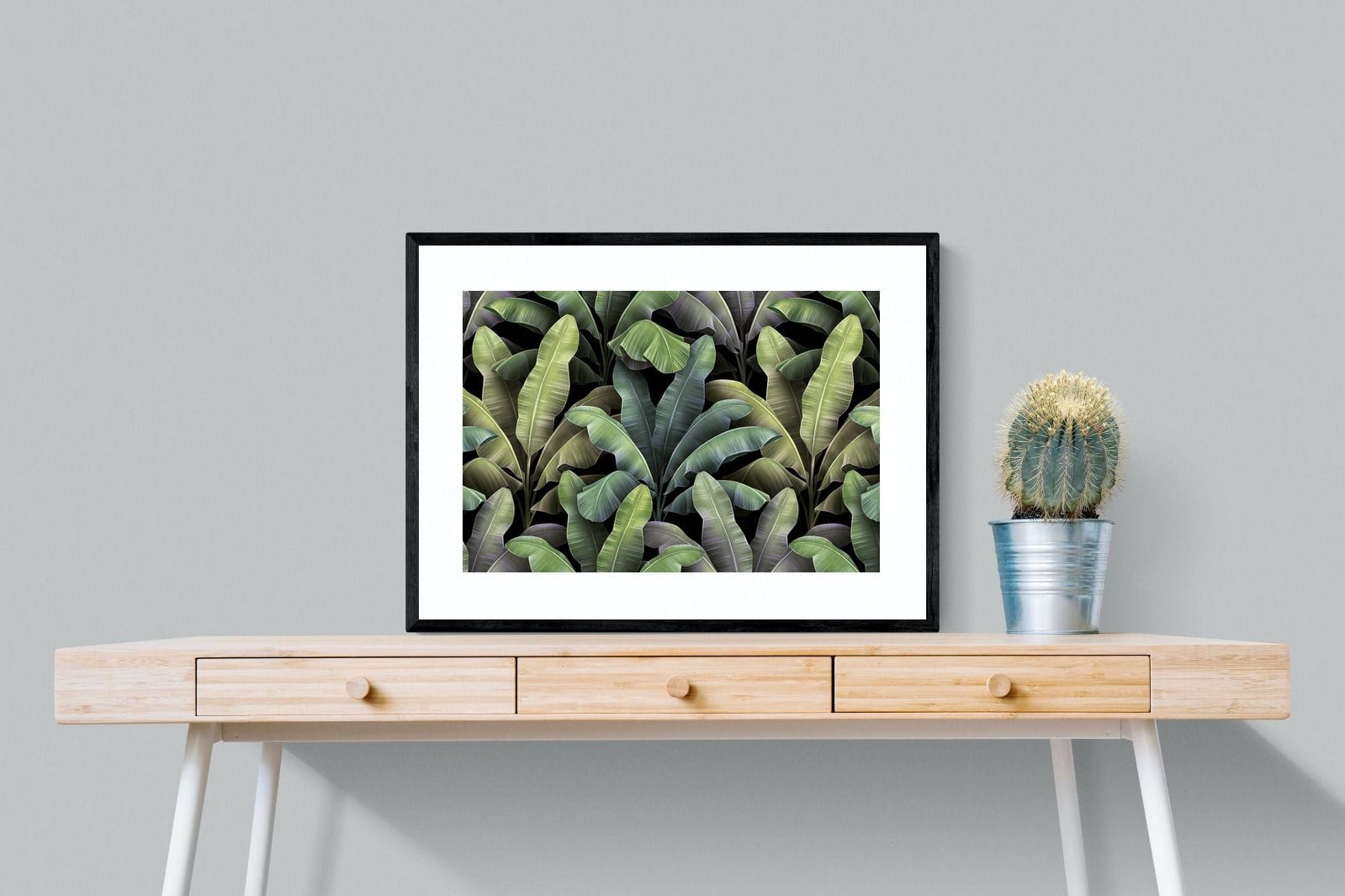 Lost in the Jungle-Wall_Art-80 x 60cm-Framed Print-Black-Pixalot