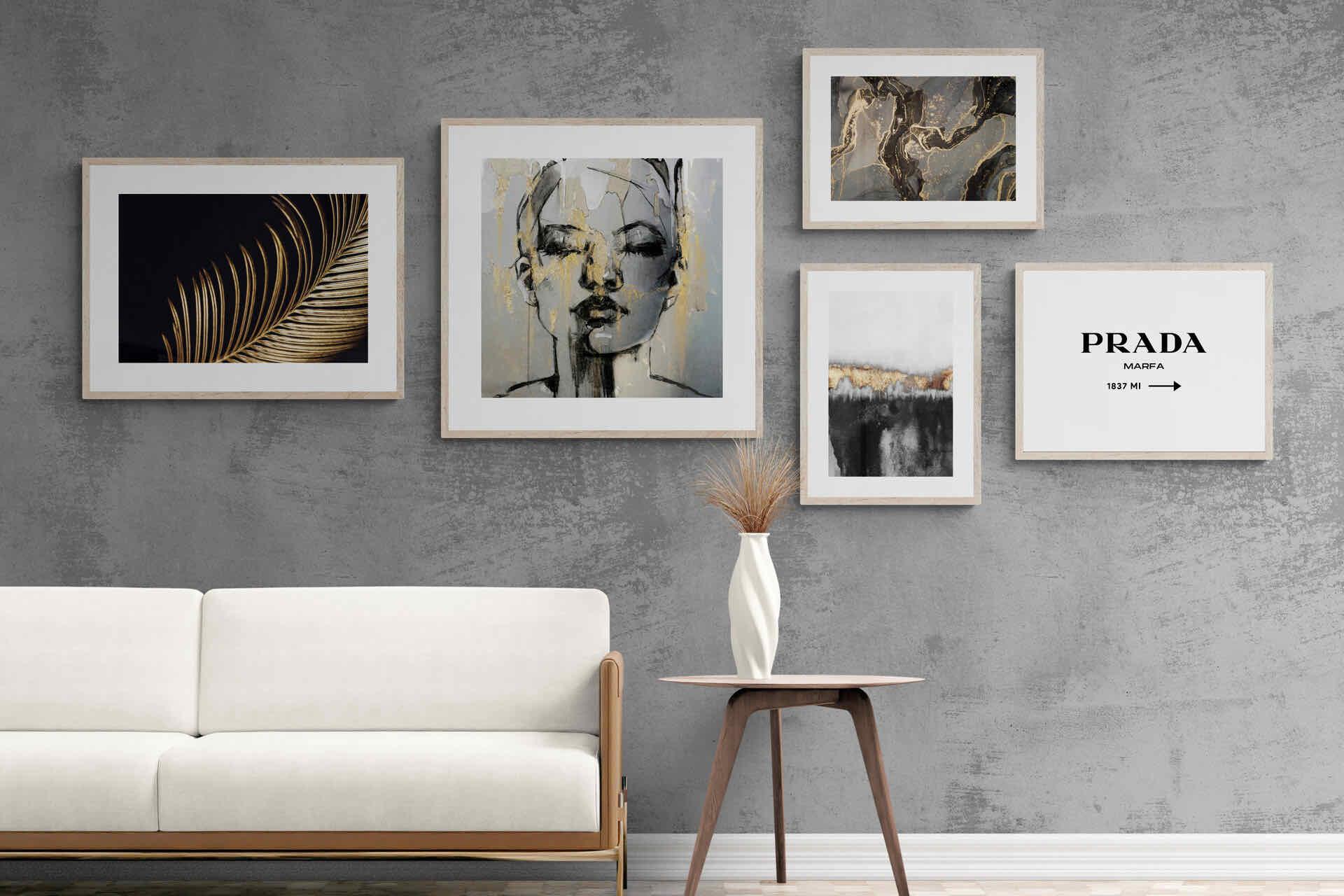 Lux Gold Gallery Wall Set-Wall_Art-Framed Print-Wood-Pixalot
