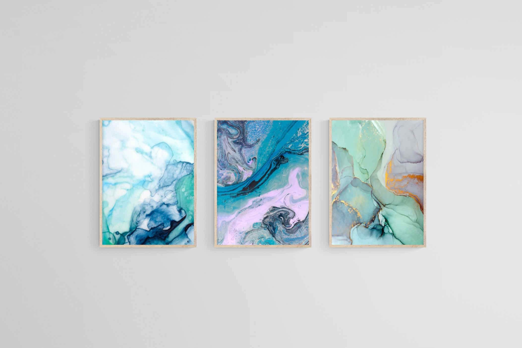 Marble Set-Wall_Art-45 x 60cm (x3)-Mounted Canvas-Wood-Pixalot