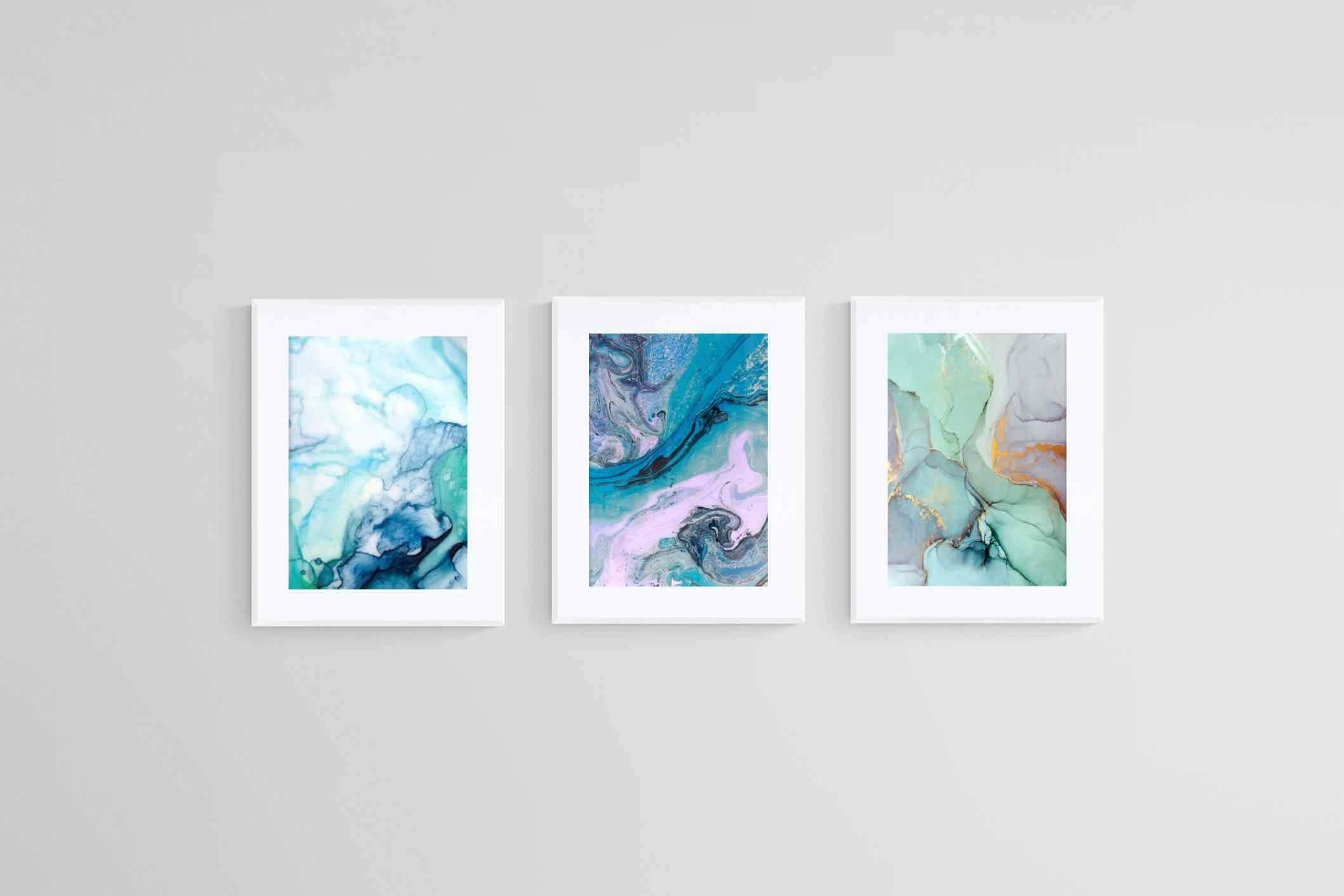 Marble Set-Wall_Art-60 x 80cm (x3)-Framed Print-White-Pixalot