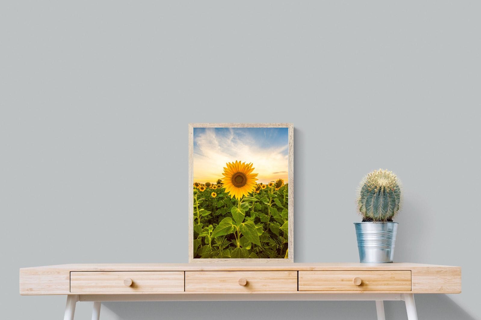 Morning Sunflowers-Wall_Art-45 x 60cm-Mounted Canvas-Wood-Pixalot