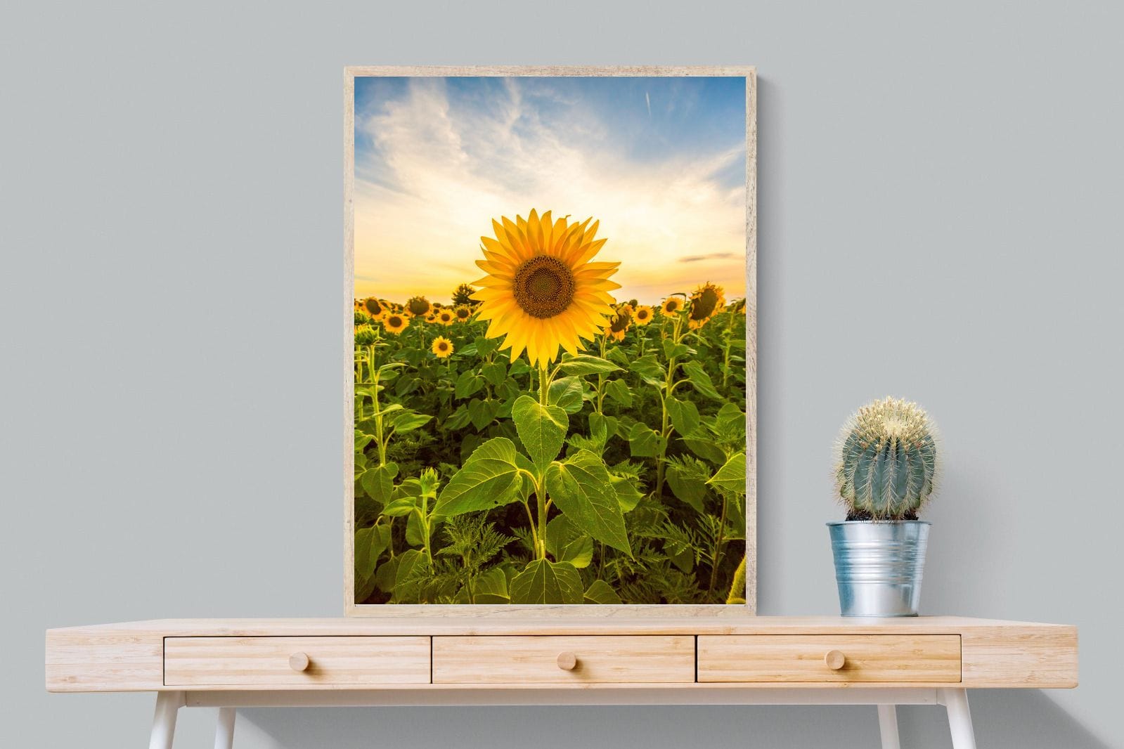 Morning Sunflowers-Wall_Art-75 x 100cm-Mounted Canvas-Wood-Pixalot
