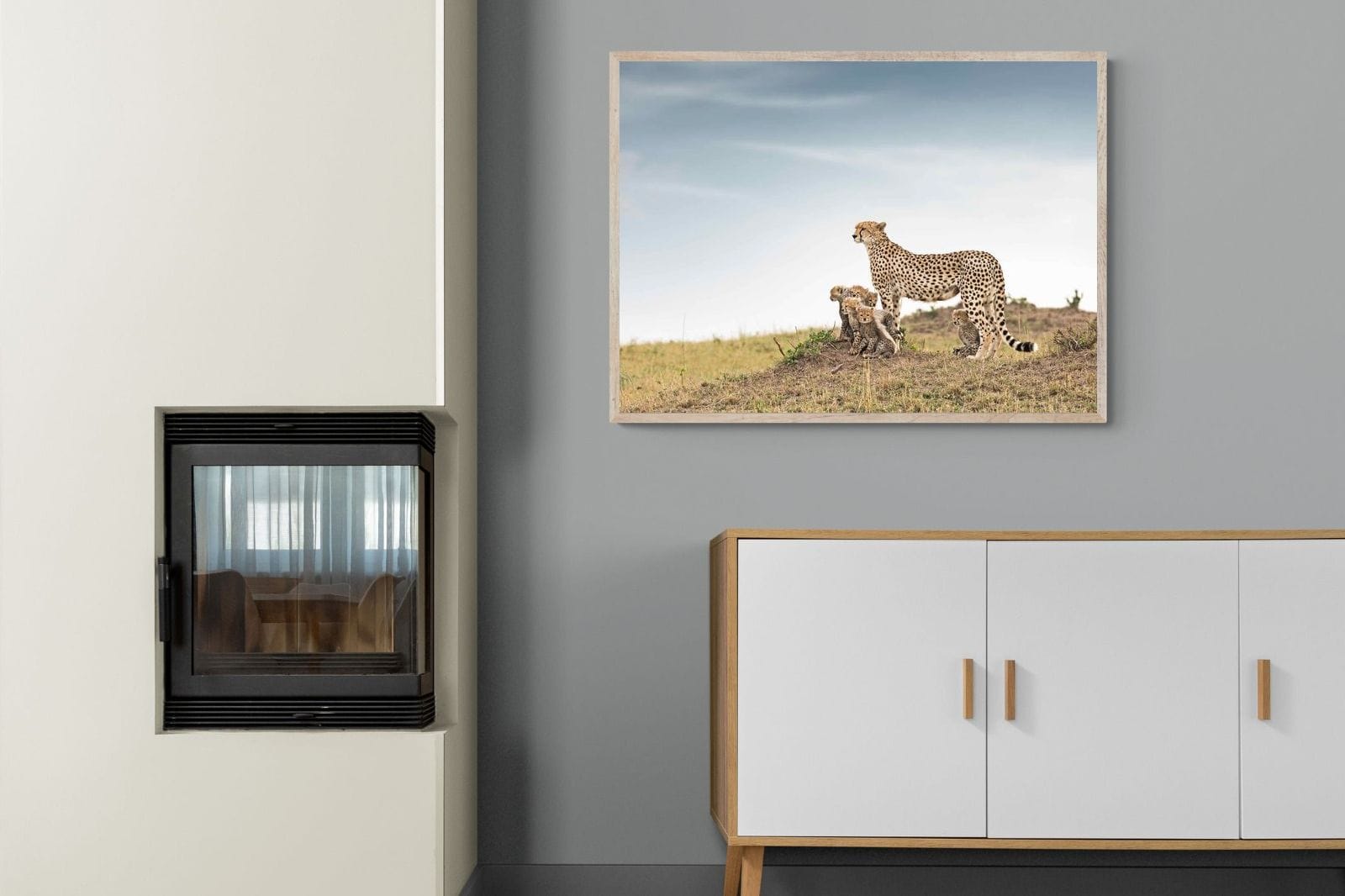 Mum & Cubs-Wall_Art-100 x 75cm-Mounted Canvas-Wood-Pixalot