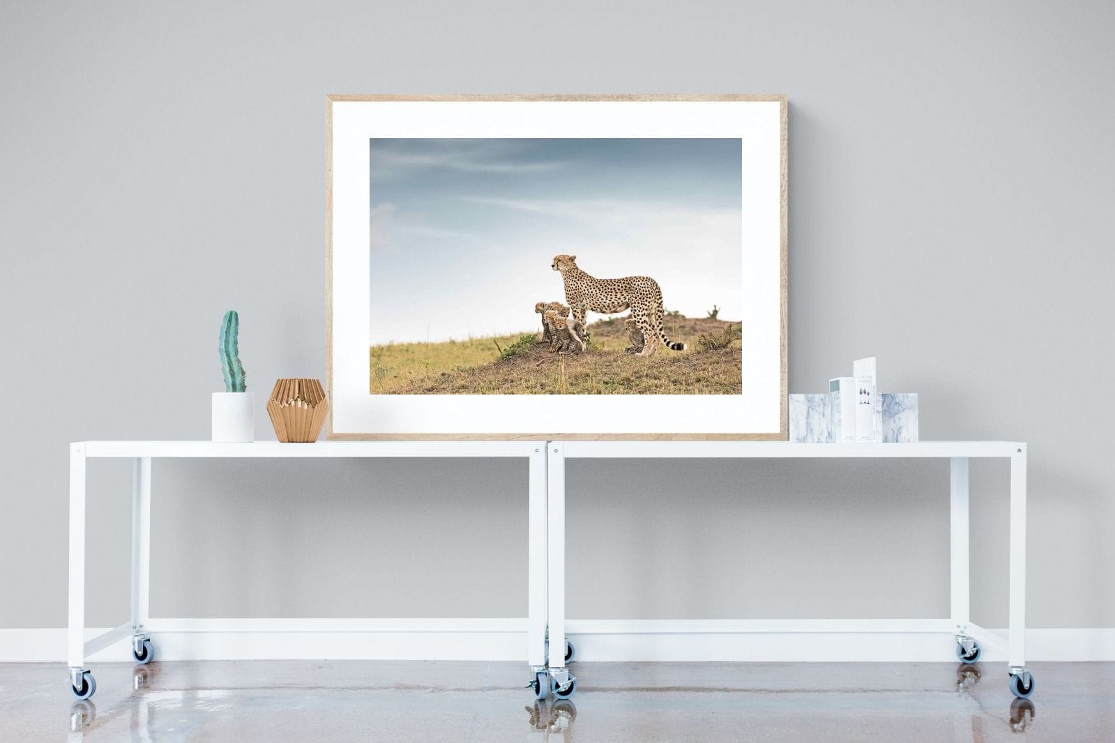 Mum & Cubs-Wall_Art-120 x 90cm-Framed Print-Wood-Pixalot