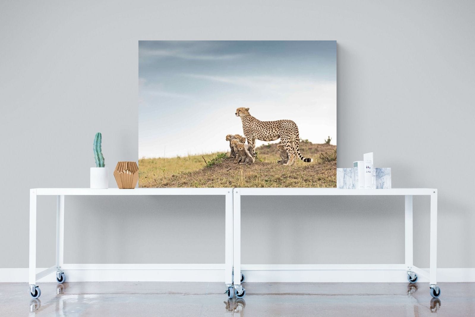 Mum & Cubs-Wall_Art-120 x 90cm-Mounted Canvas-No Frame-Pixalot