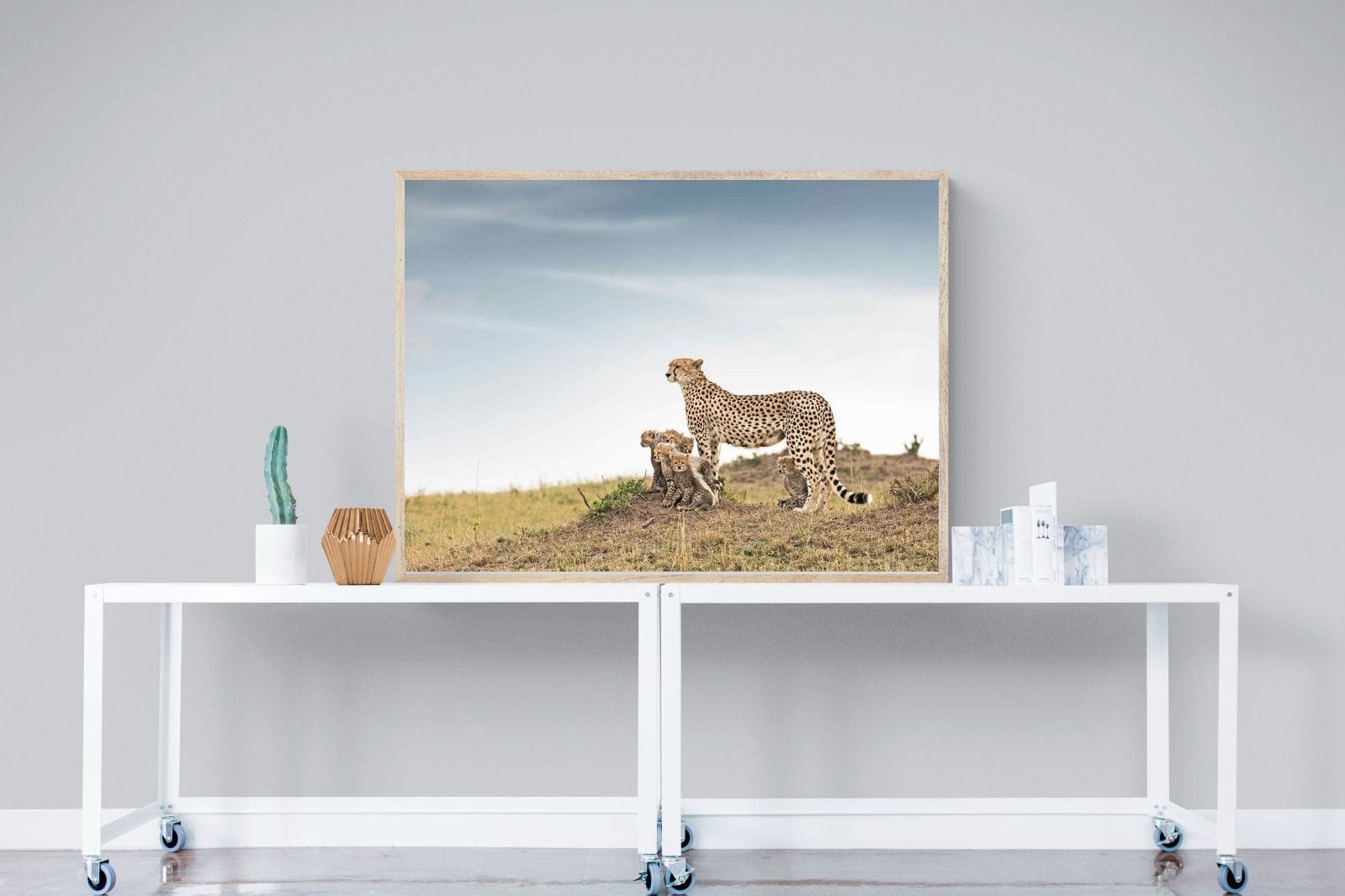 Mum & Cubs-Wall_Art-120 x 90cm-Mounted Canvas-Wood-Pixalot