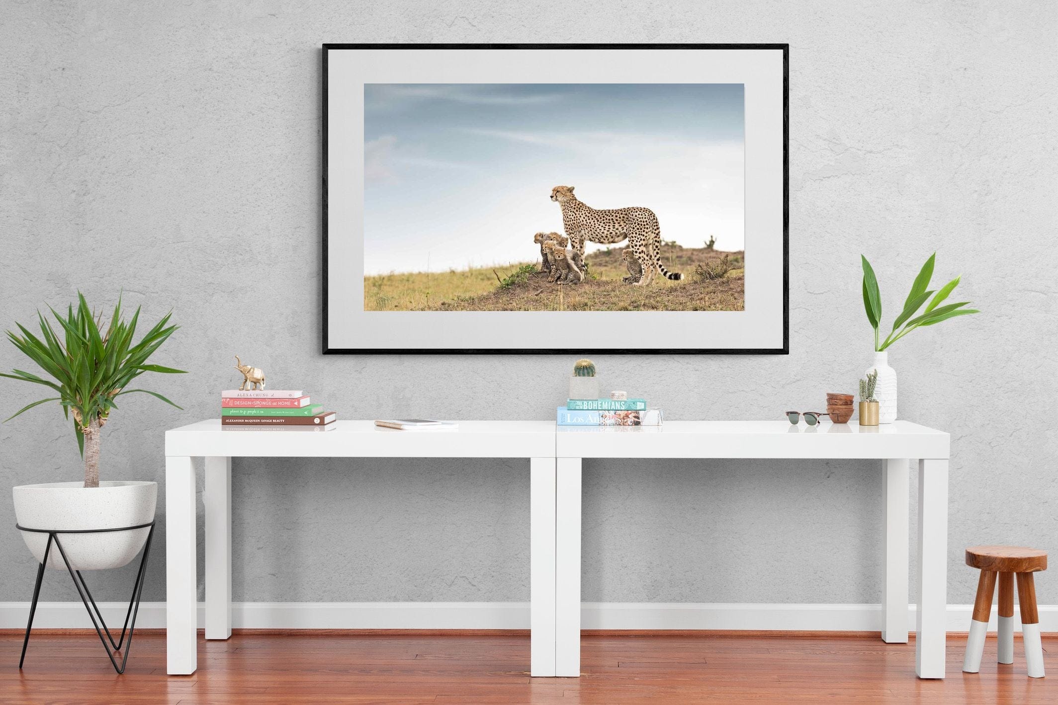 Mum & Cubs-Wall_Art-150 x 100cm-Framed Print-Black-Pixalot