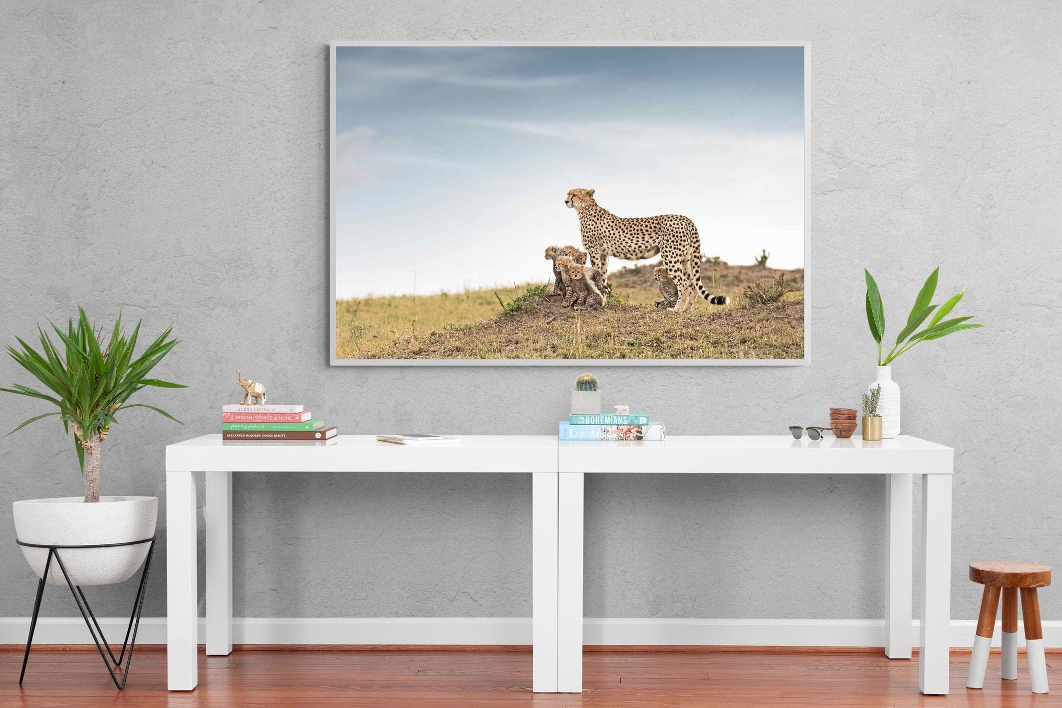 Mum & Cubs-Wall_Art-150 x 100cm-Mounted Canvas-White-Pixalot