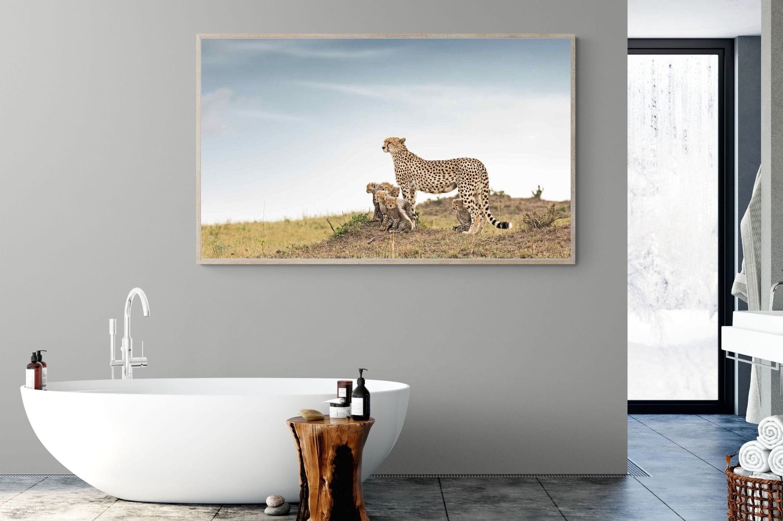 Mum & Cubs-Wall_Art-180 x 110cm-Mounted Canvas-Wood-Pixalot