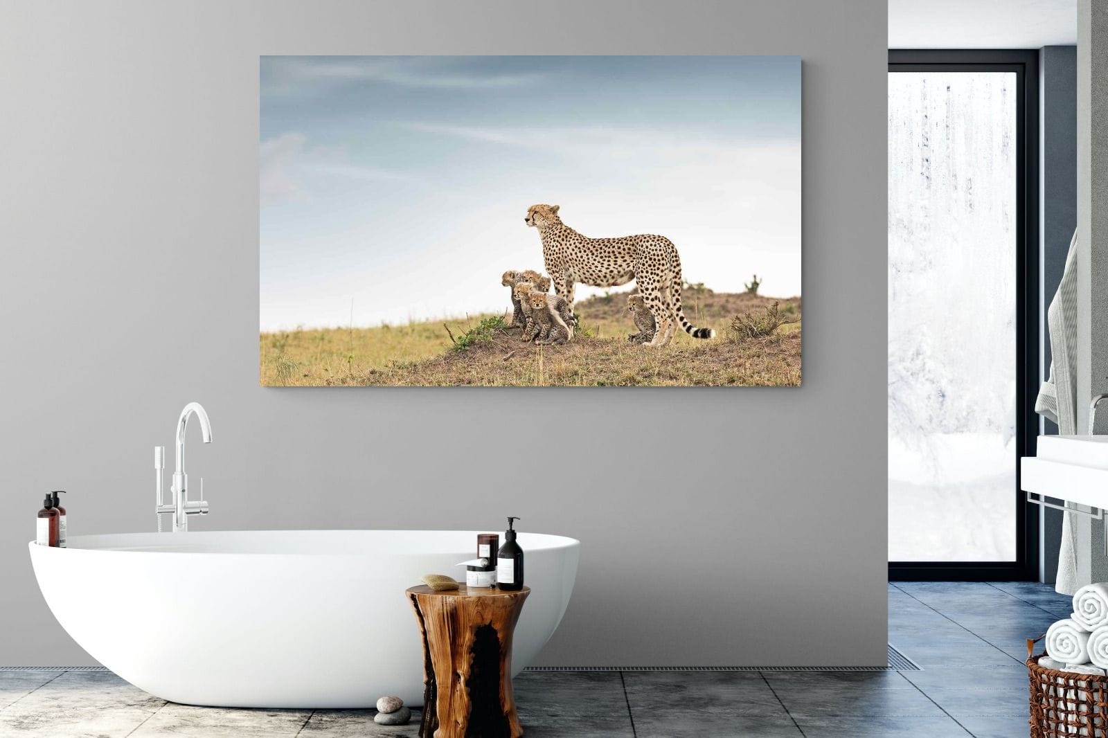 Mum & Cubs-Wall_Art-180 x 110cm-Mounted Canvas-No Frame-Pixalot