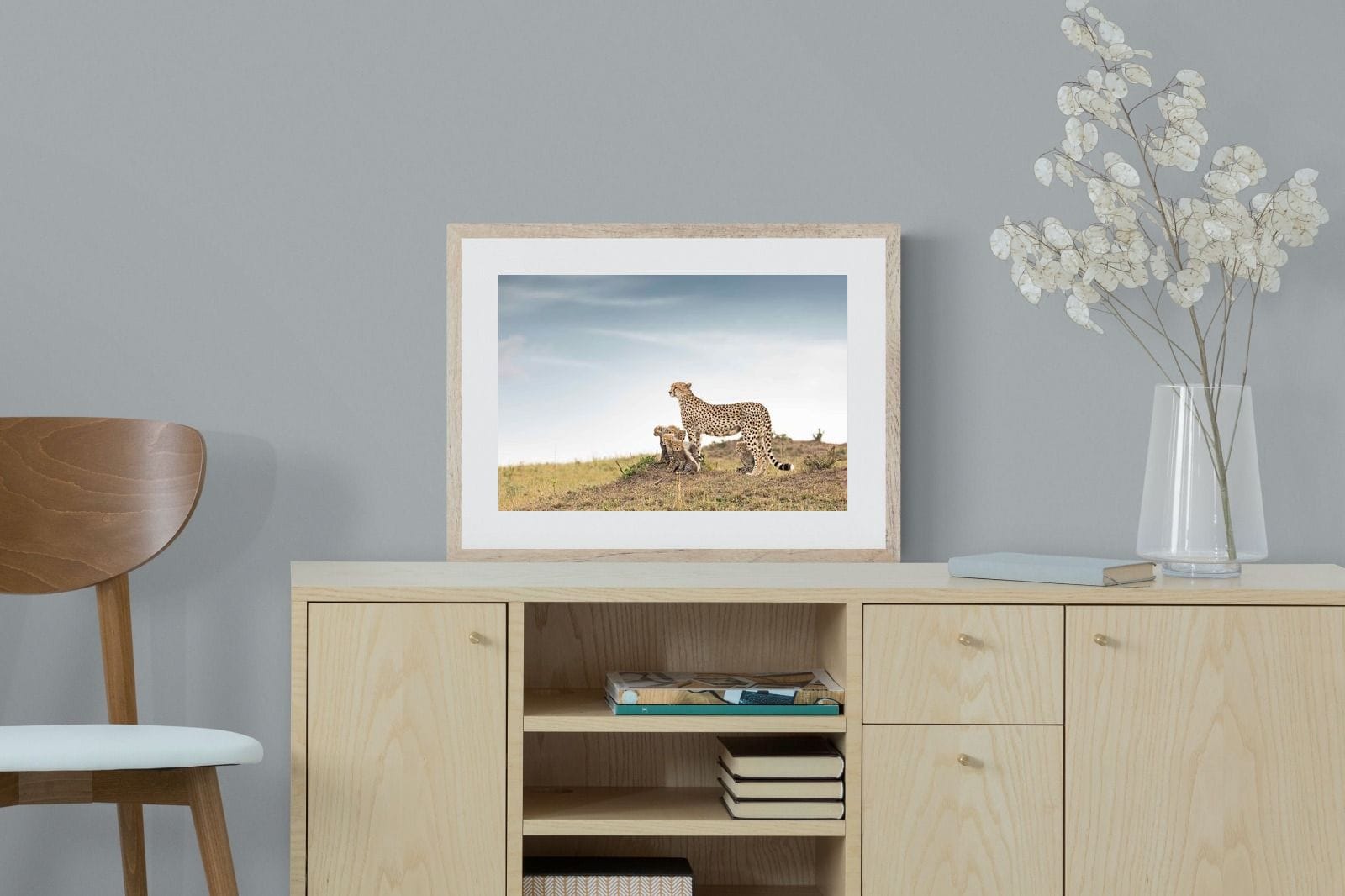 Mum & Cubs-Wall_Art-60 x 45cm-Framed Print-Wood-Pixalot