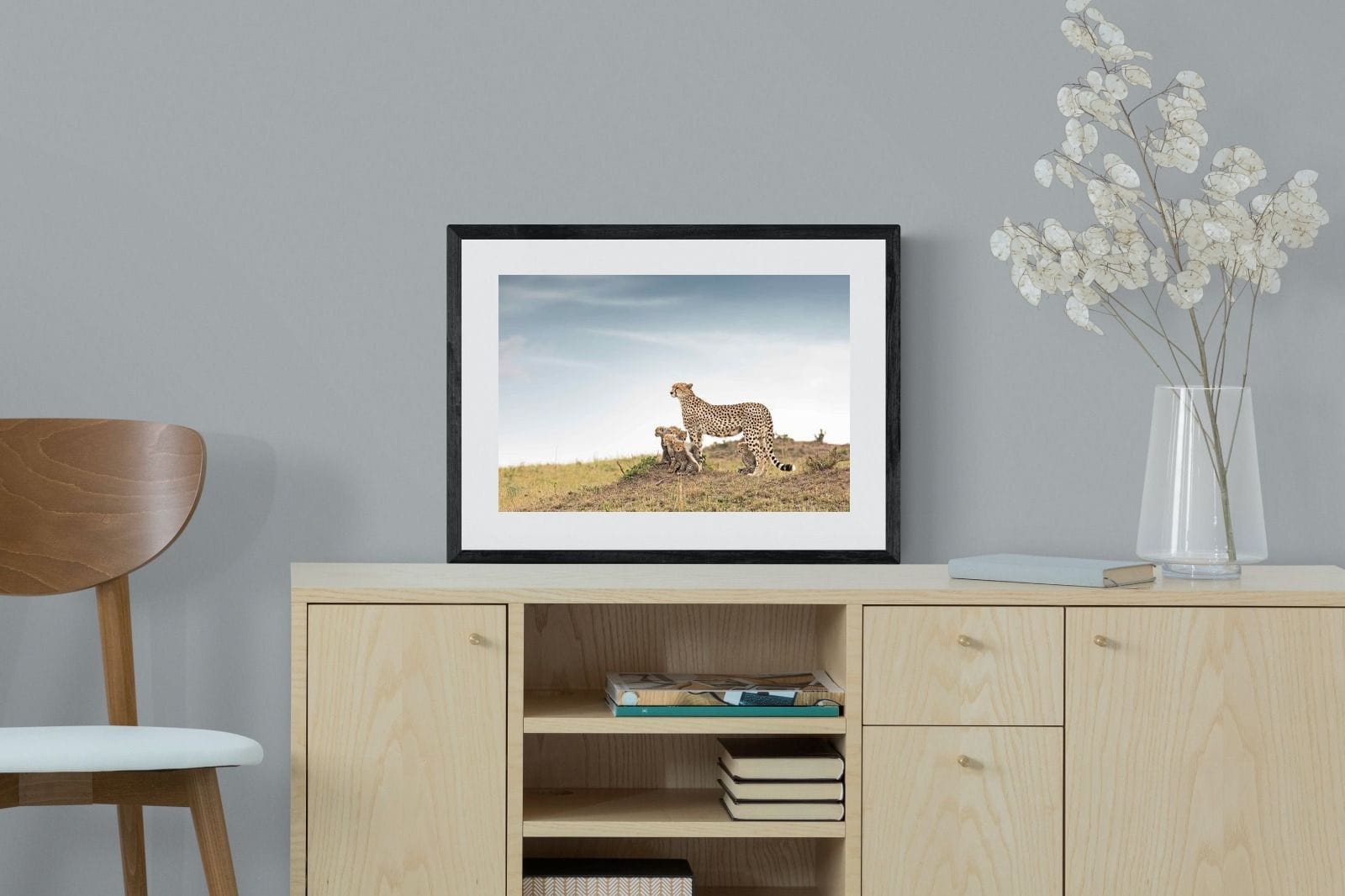 Mum & Cubs-Wall_Art-60 x 45cm-Framed Print-Black-Pixalot