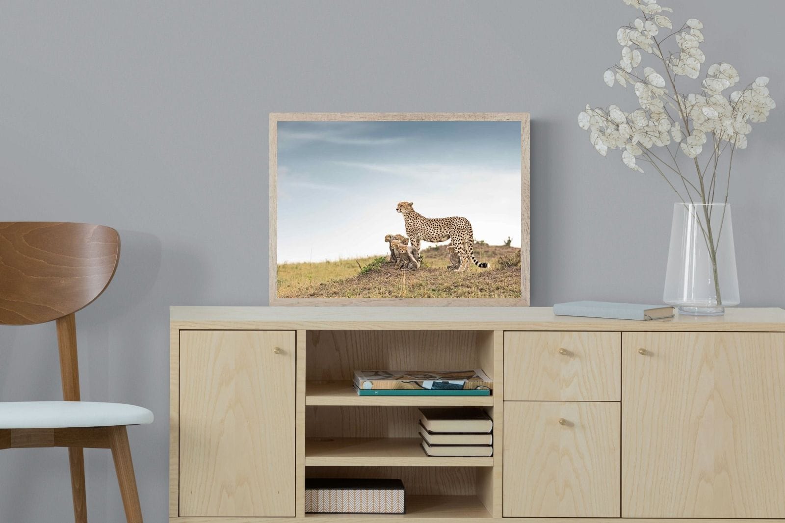 Mum & Cubs-Wall_Art-60 x 45cm-Mounted Canvas-Wood-Pixalot