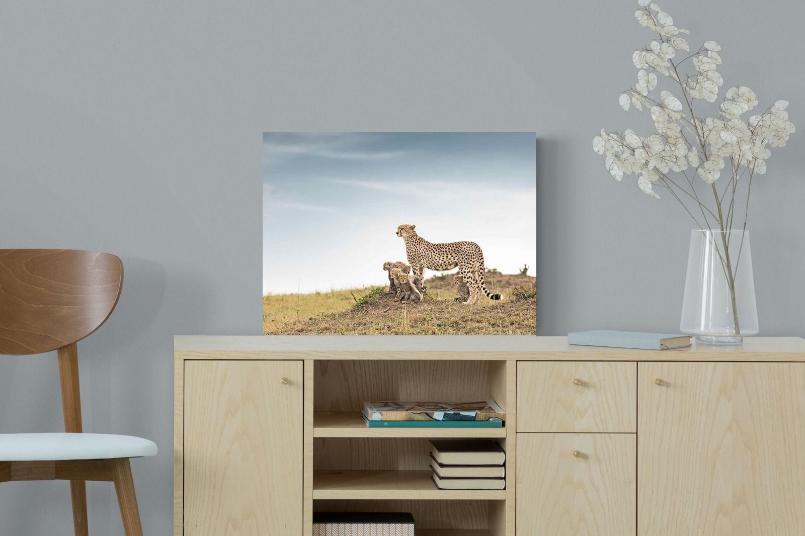 Mum & Cubs-Wall_Art-60 x 45cm-Mounted Canvas-No Frame-Pixalot