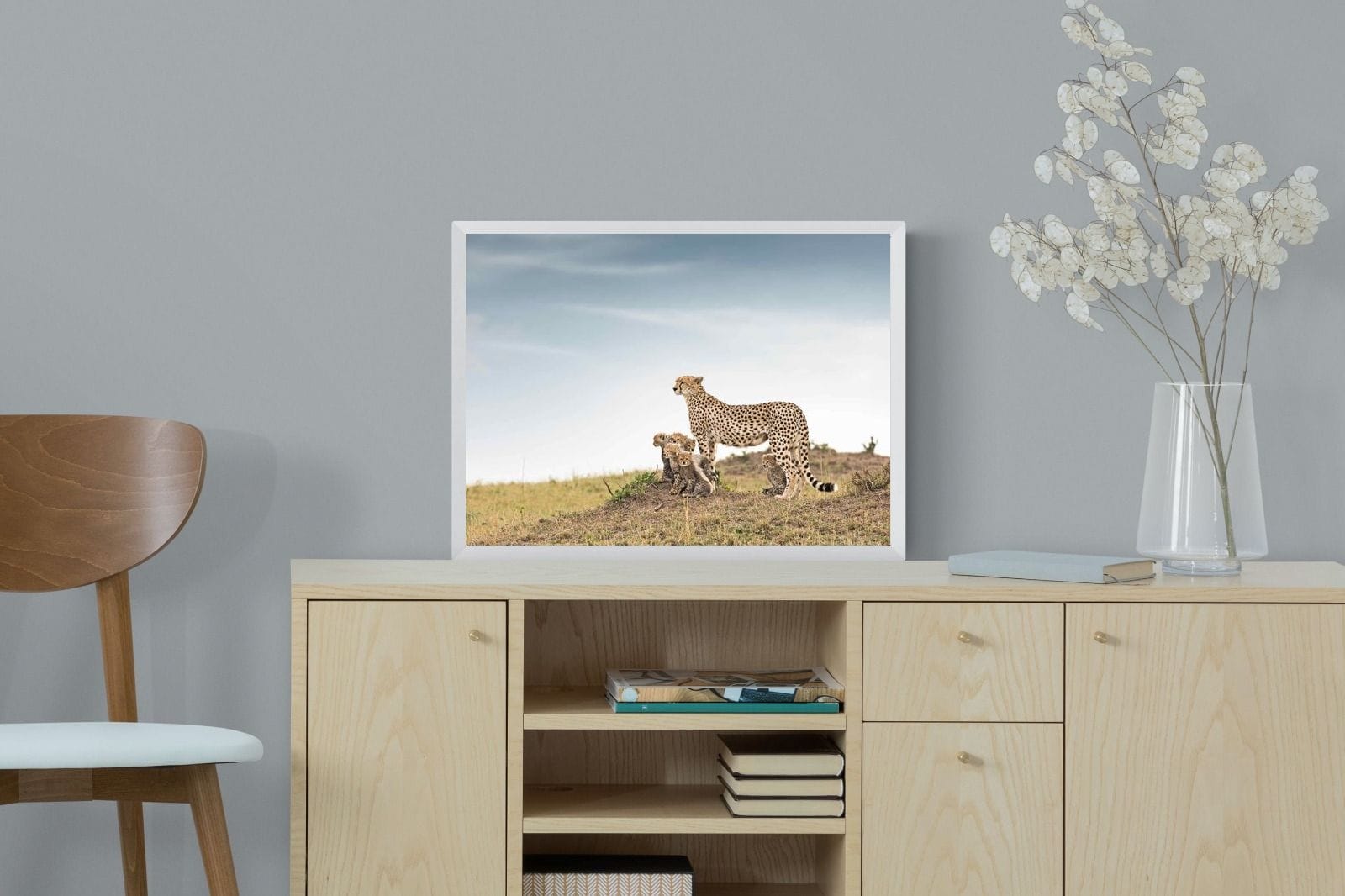 Mum & Cubs-Wall_Art-60 x 45cm-Mounted Canvas-White-Pixalot