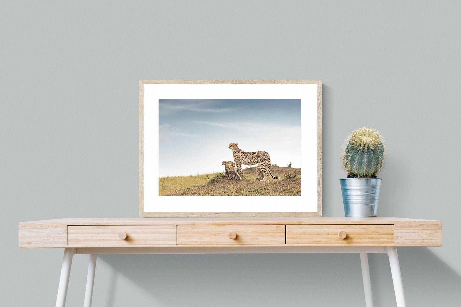 Mum & Cubs-Wall_Art-80 x 60cm-Framed Print-Wood-Pixalot