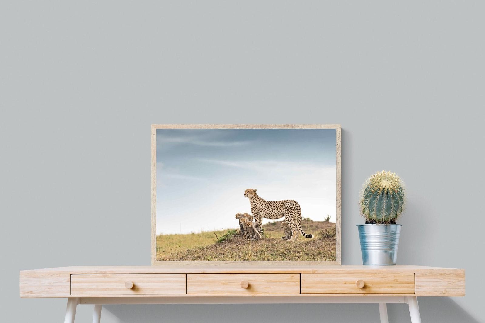 Mum & Cubs-Wall_Art-80 x 60cm-Mounted Canvas-Wood-Pixalot