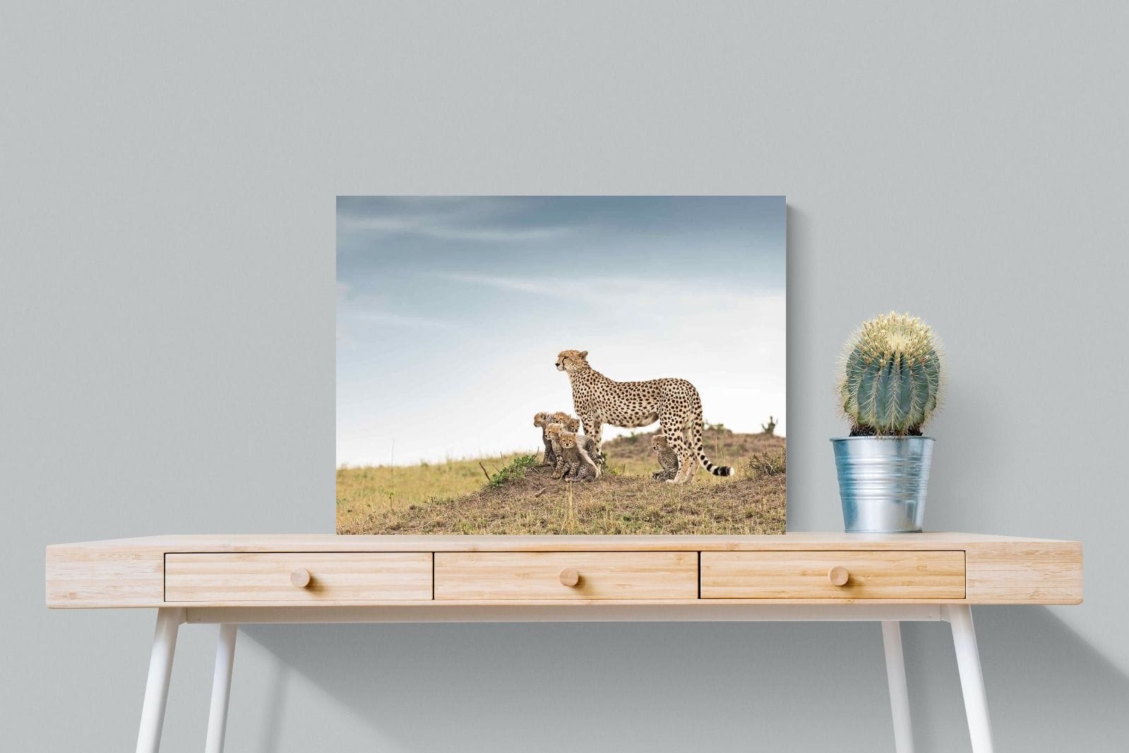Mum & Cubs-Wall_Art-80 x 60cm-Mounted Canvas-No Frame-Pixalot