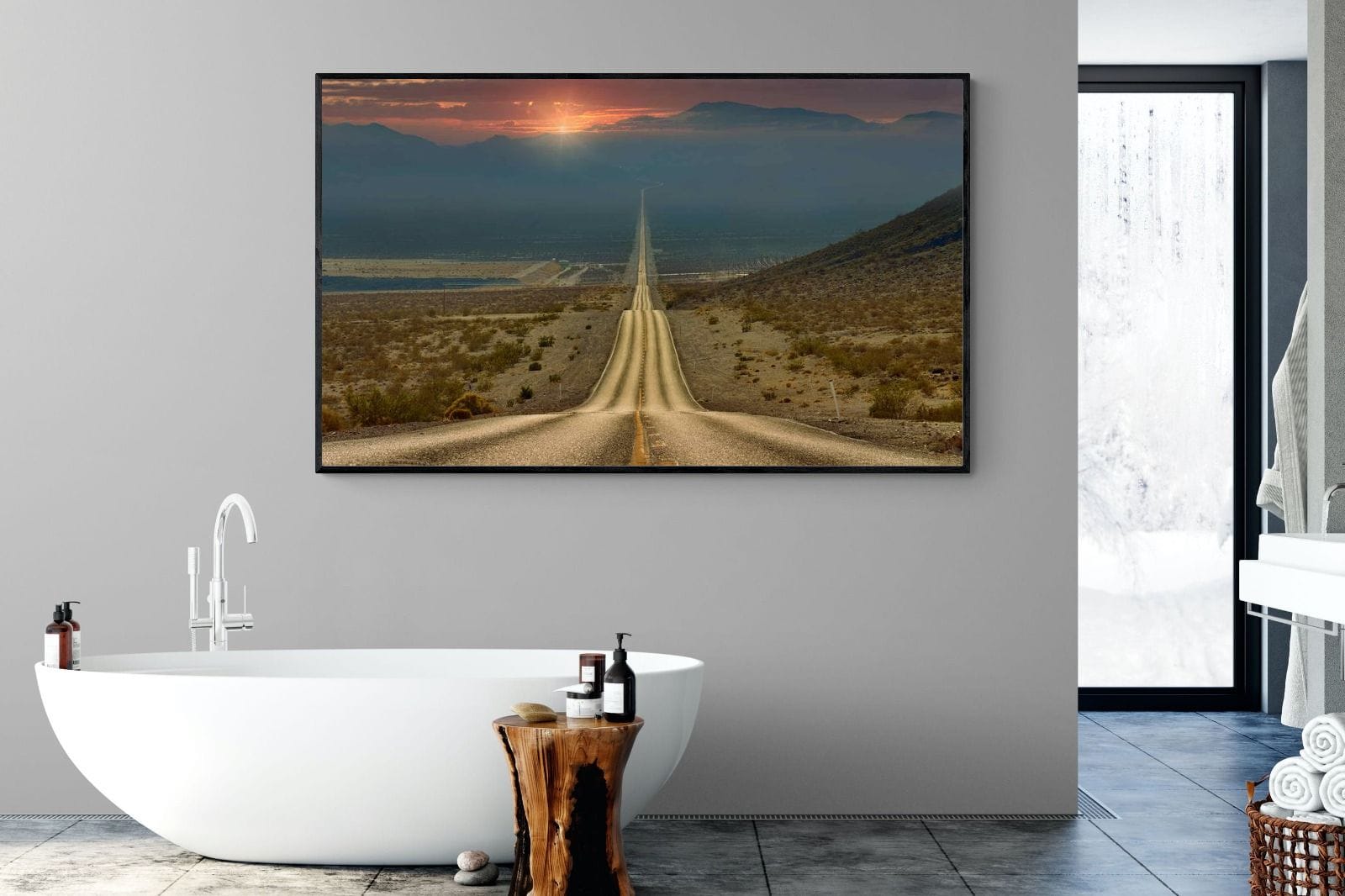 My Way-Wall_Art-180 x 110cm-Mounted Canvas-Black-Pixalot