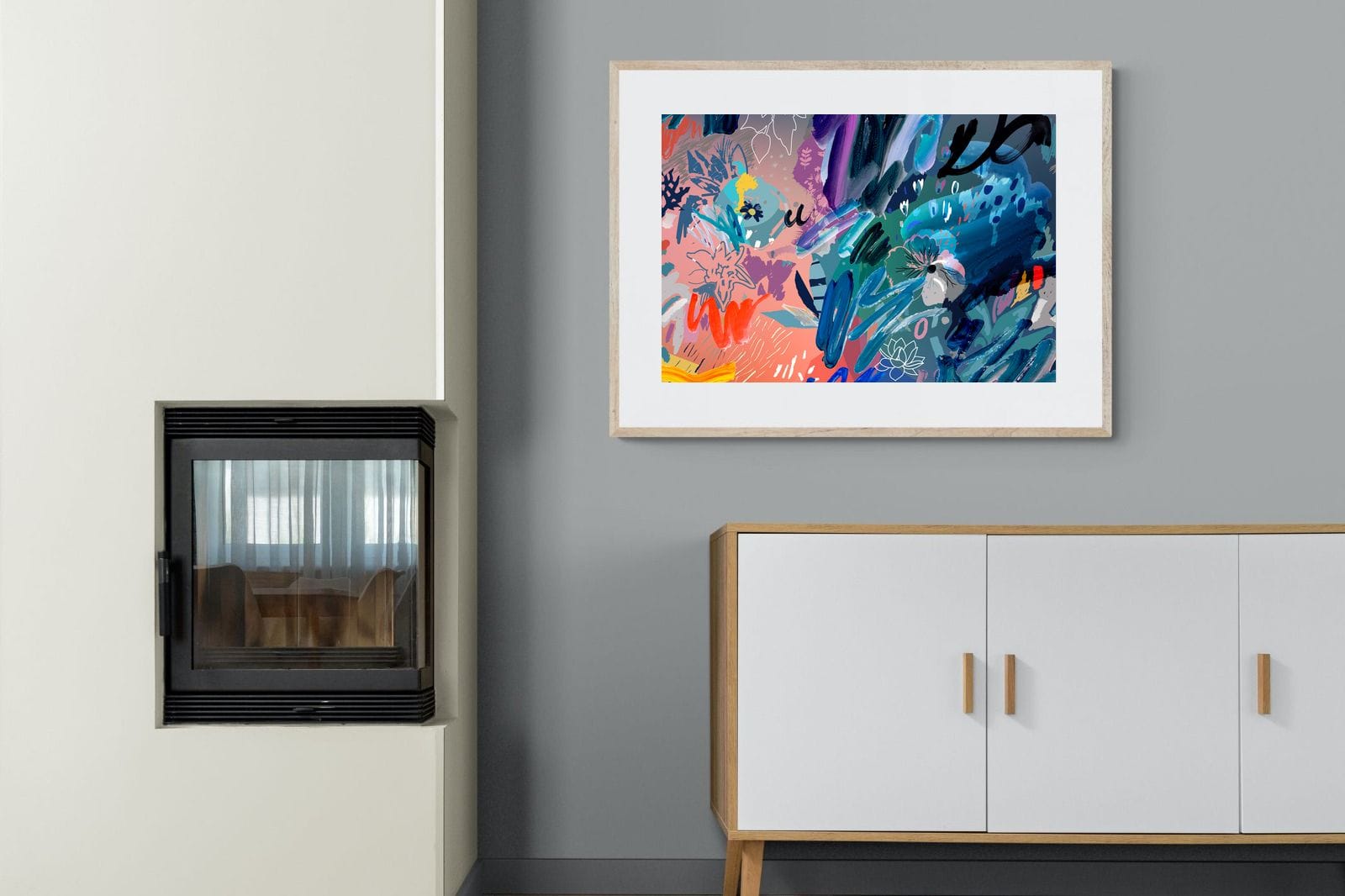 Nature's Chaos-Wall_Art-100 x 75cm-Framed Print-Wood-Pixalot
