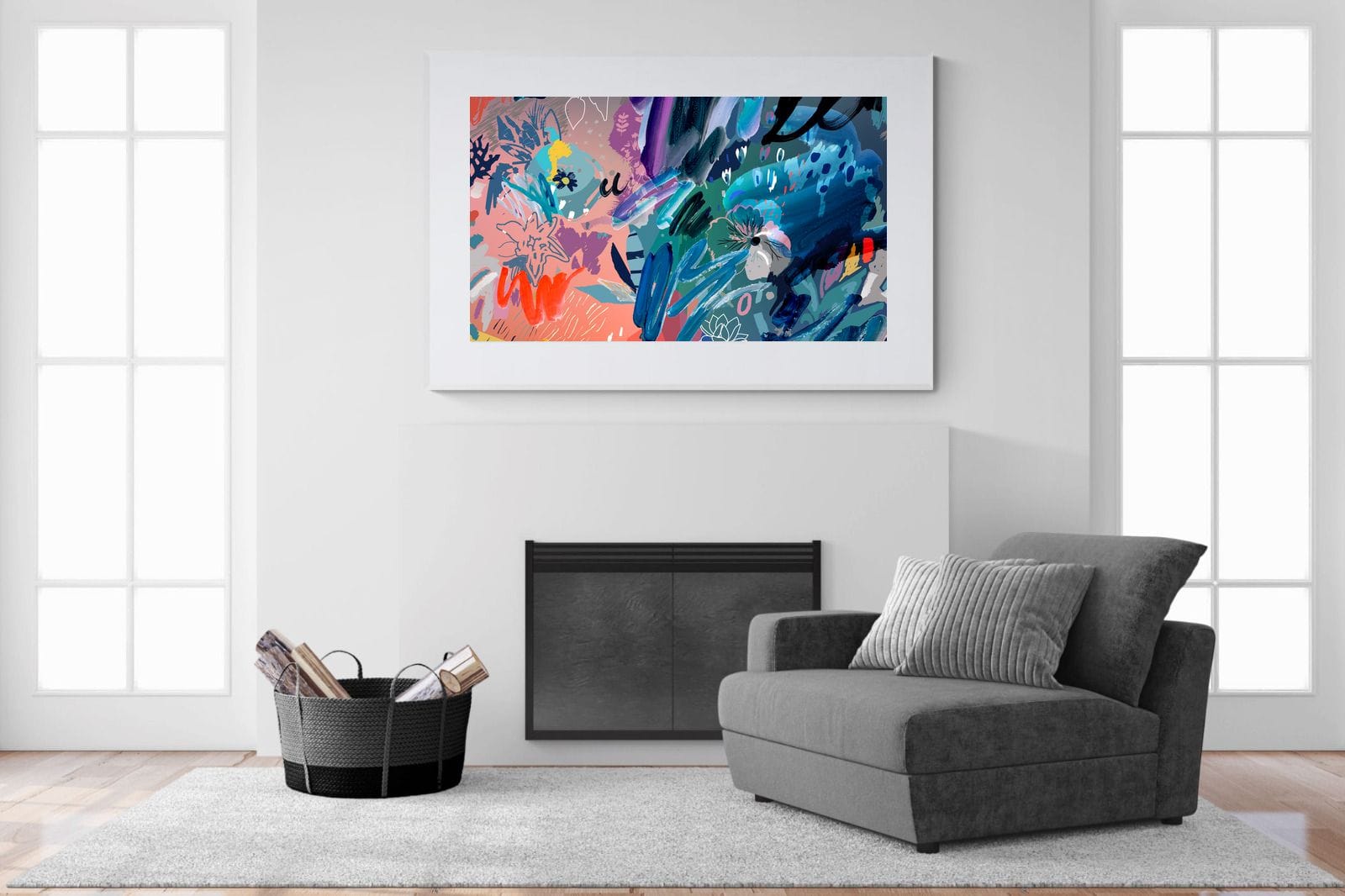 Nature's Chaos-Wall_Art-150 x 100cm-Framed Print-White-Pixalot