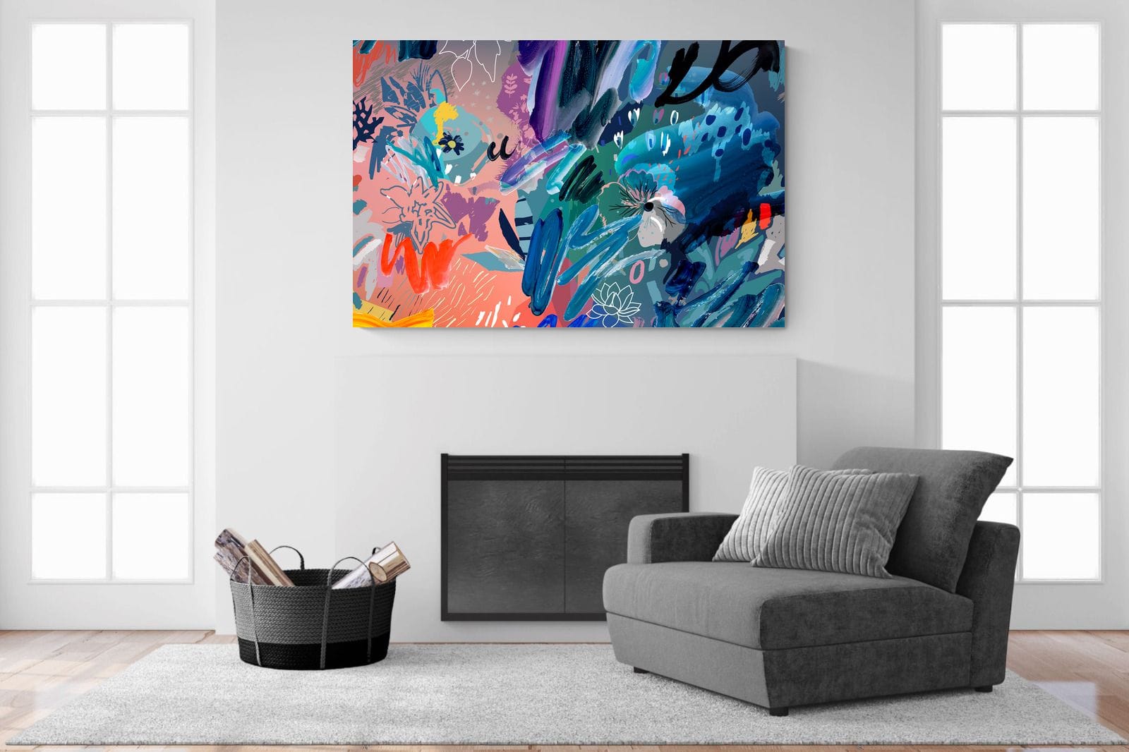 Nature's Chaos-Wall_Art-150 x 100cm-Mounted Canvas-No Frame-Pixalot