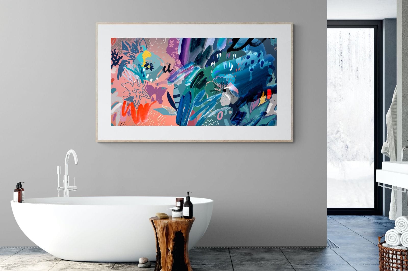 Nature's Chaos-Wall_Art-180 x 110cm-Framed Print-Wood-Pixalot