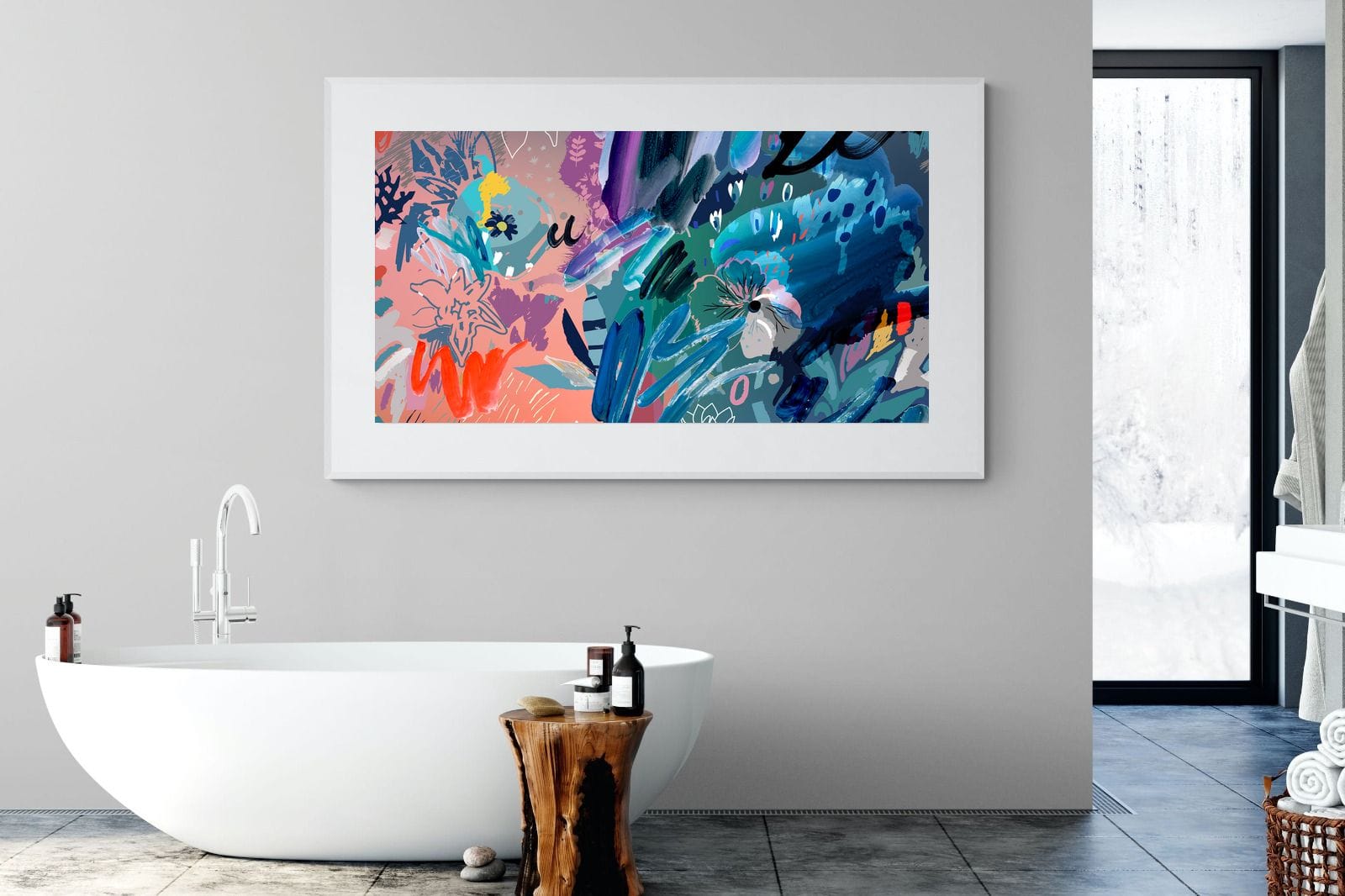 Nature's Chaos-Wall_Art-180 x 110cm-Framed Print-White-Pixalot